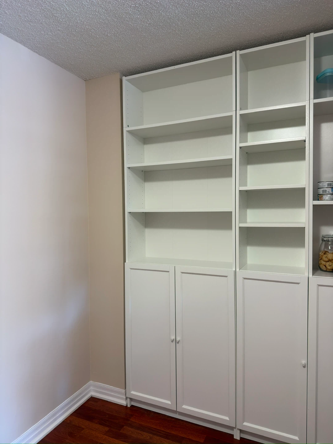 IKEA BILLY White Bookshelf with Cabinet Storage