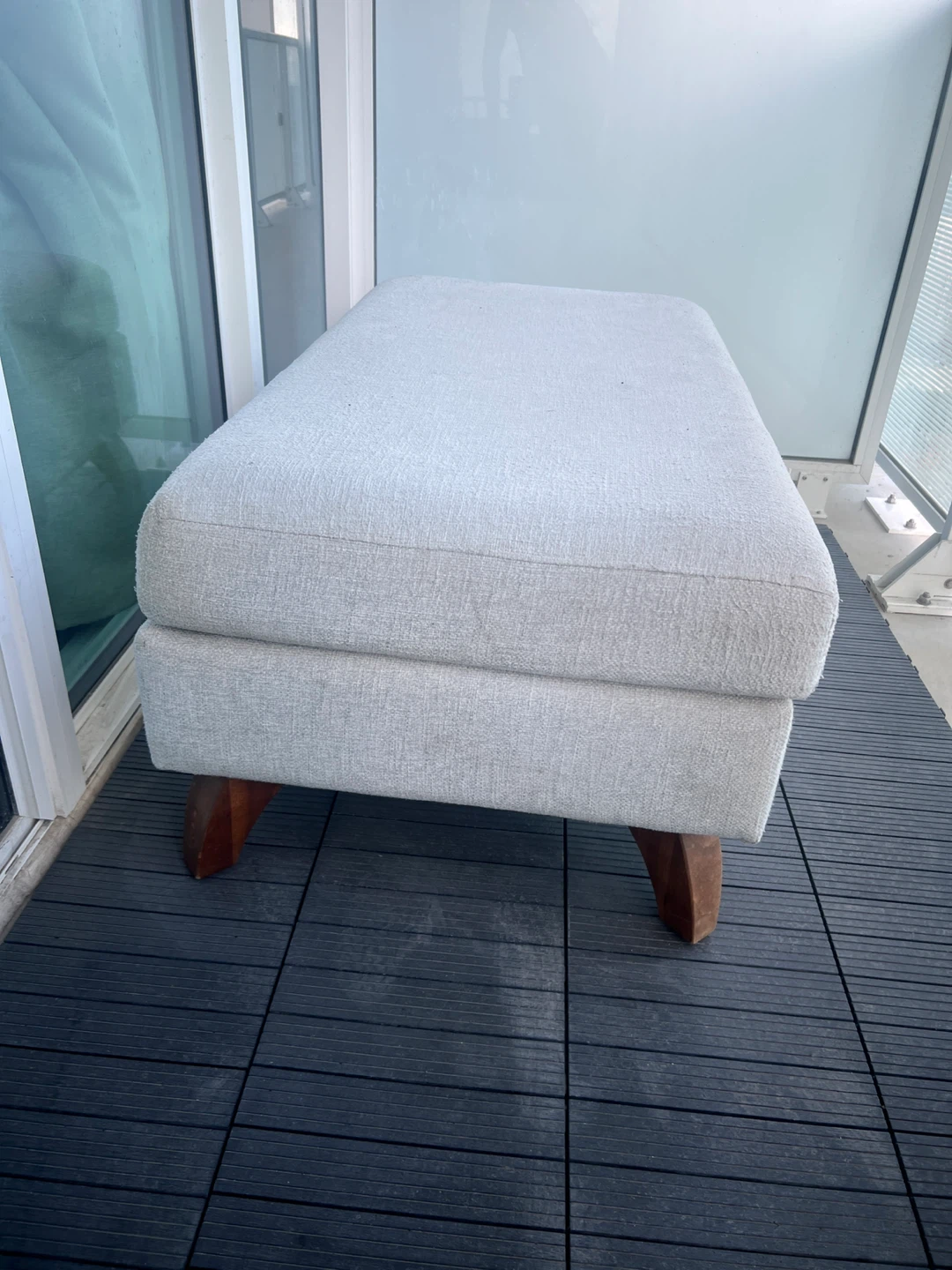Grey Fabric Ottoman - photo 3
