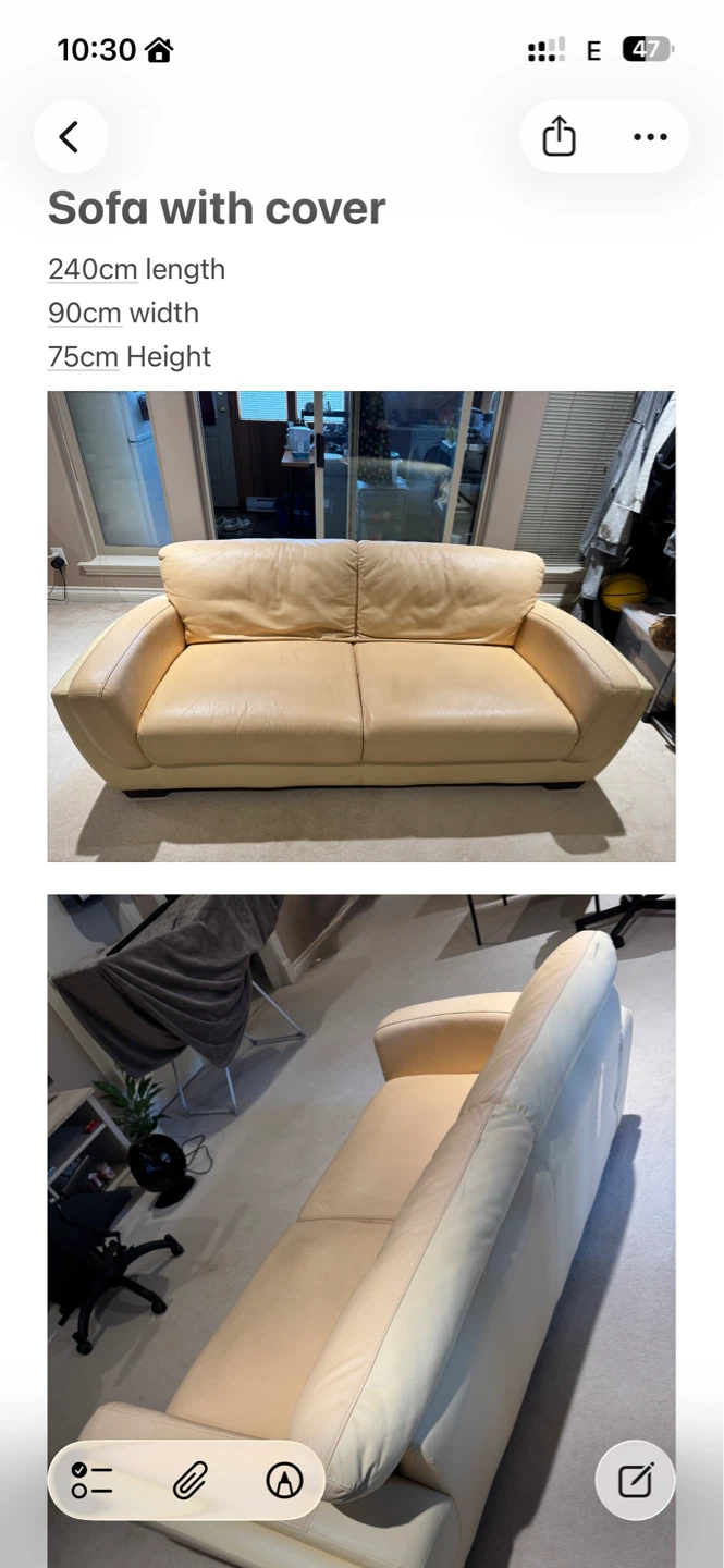 Sofa with cover - 240cm length