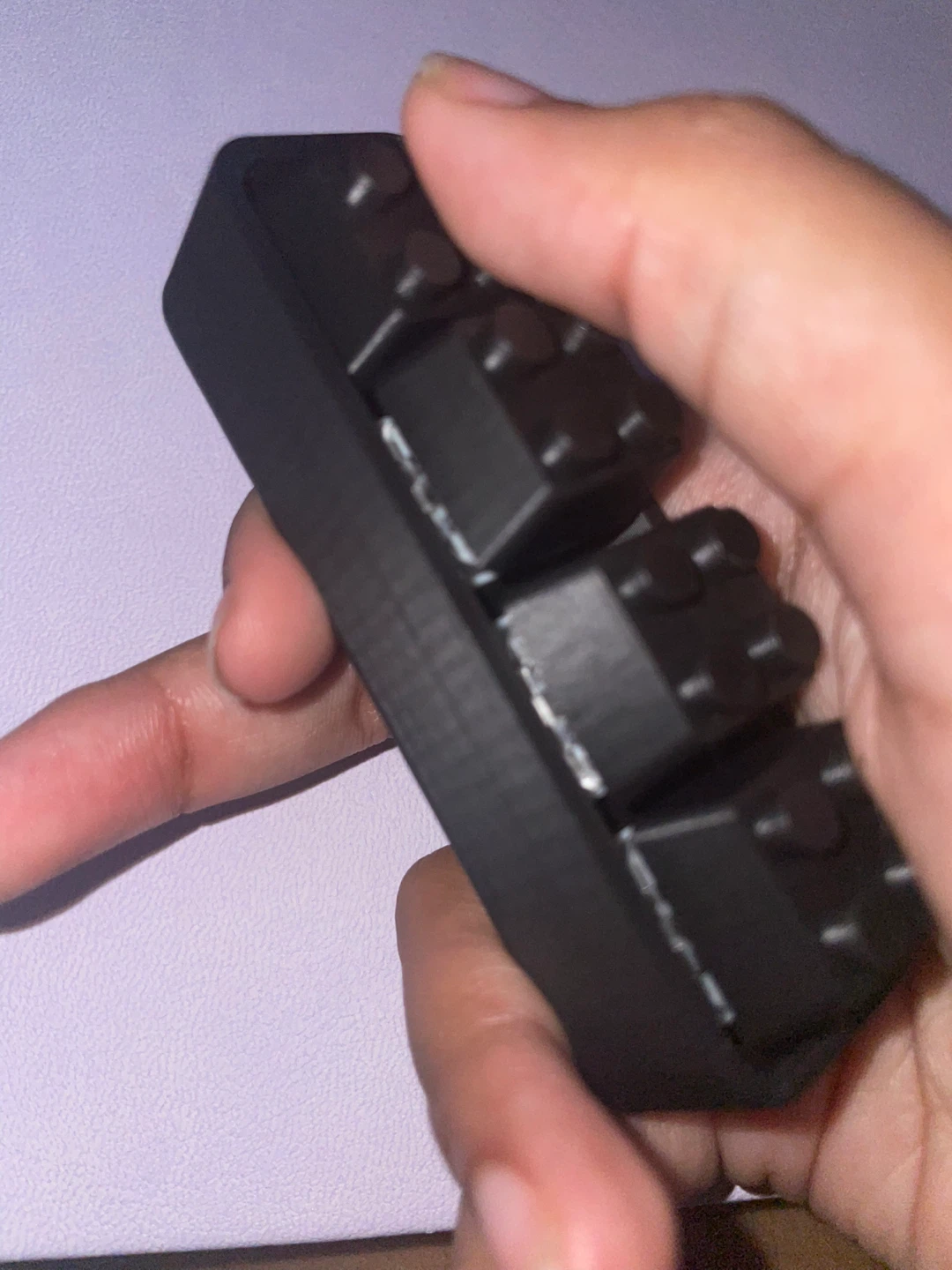 3D Printed Macro Lego Keycap fidget toy black - photo 5