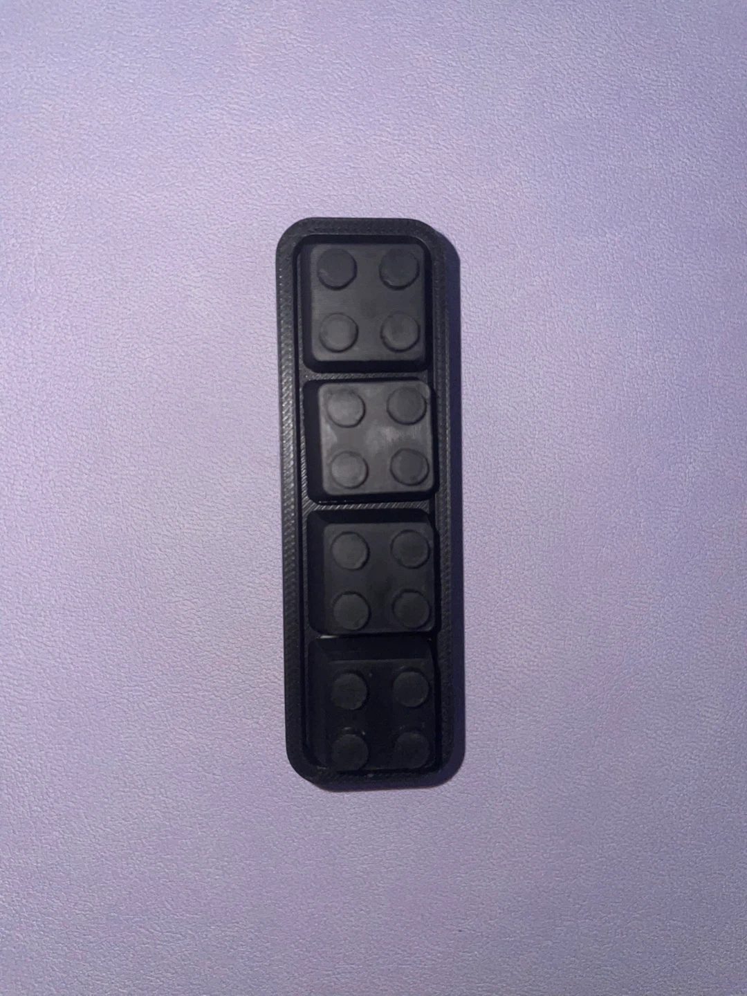 3D Printed Macro Lego Keycap fidget toy black - photo 2