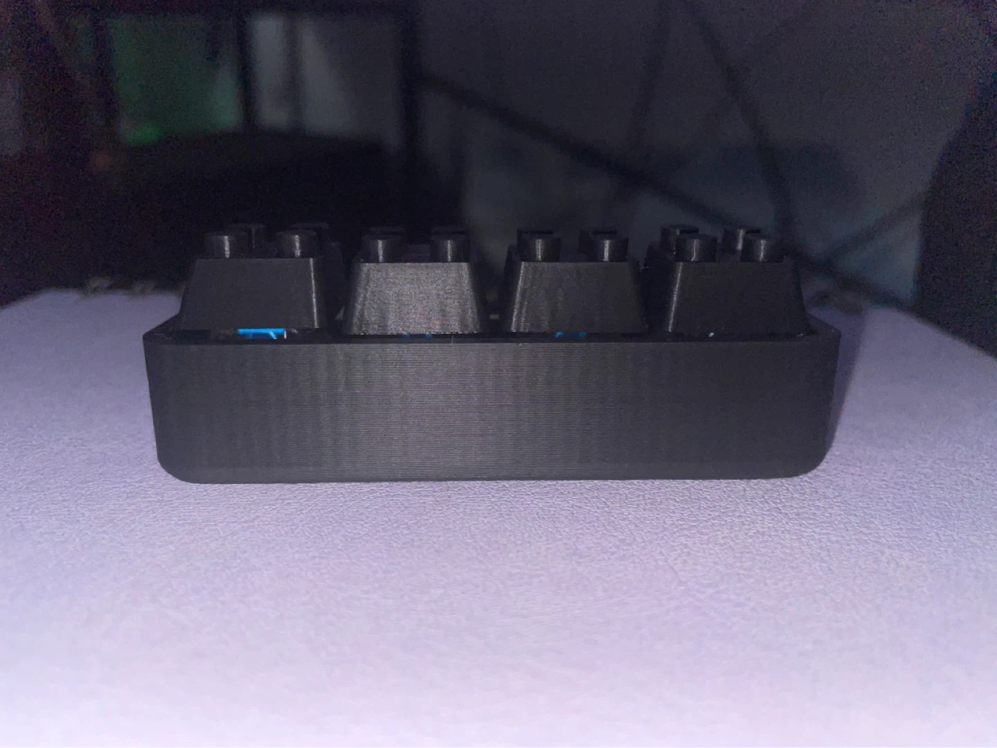 3D Printed Macro Lego Keycap fidget toy black - photo 3