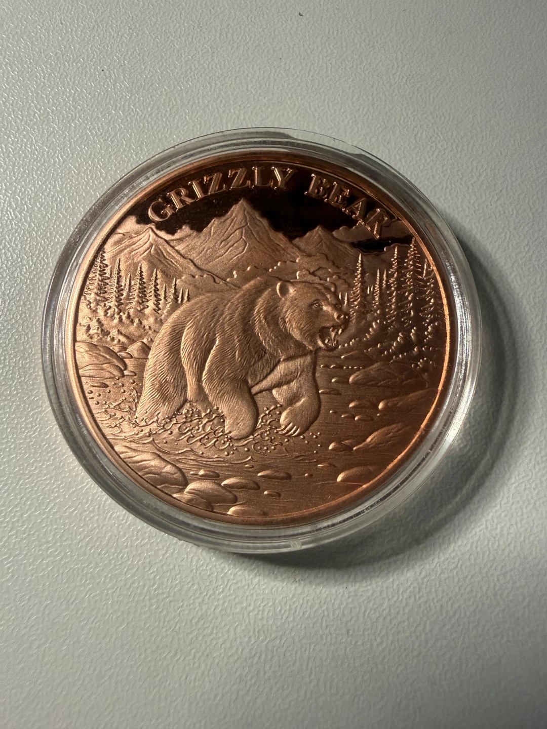 Maple Leaf Mint Pure Copper 1 oz Troy Coin - Grizzly Bear