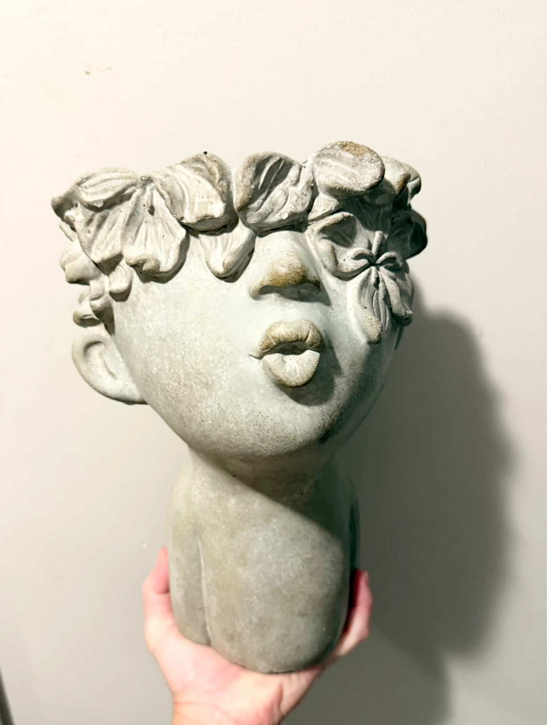 Stone Head Planter Pot