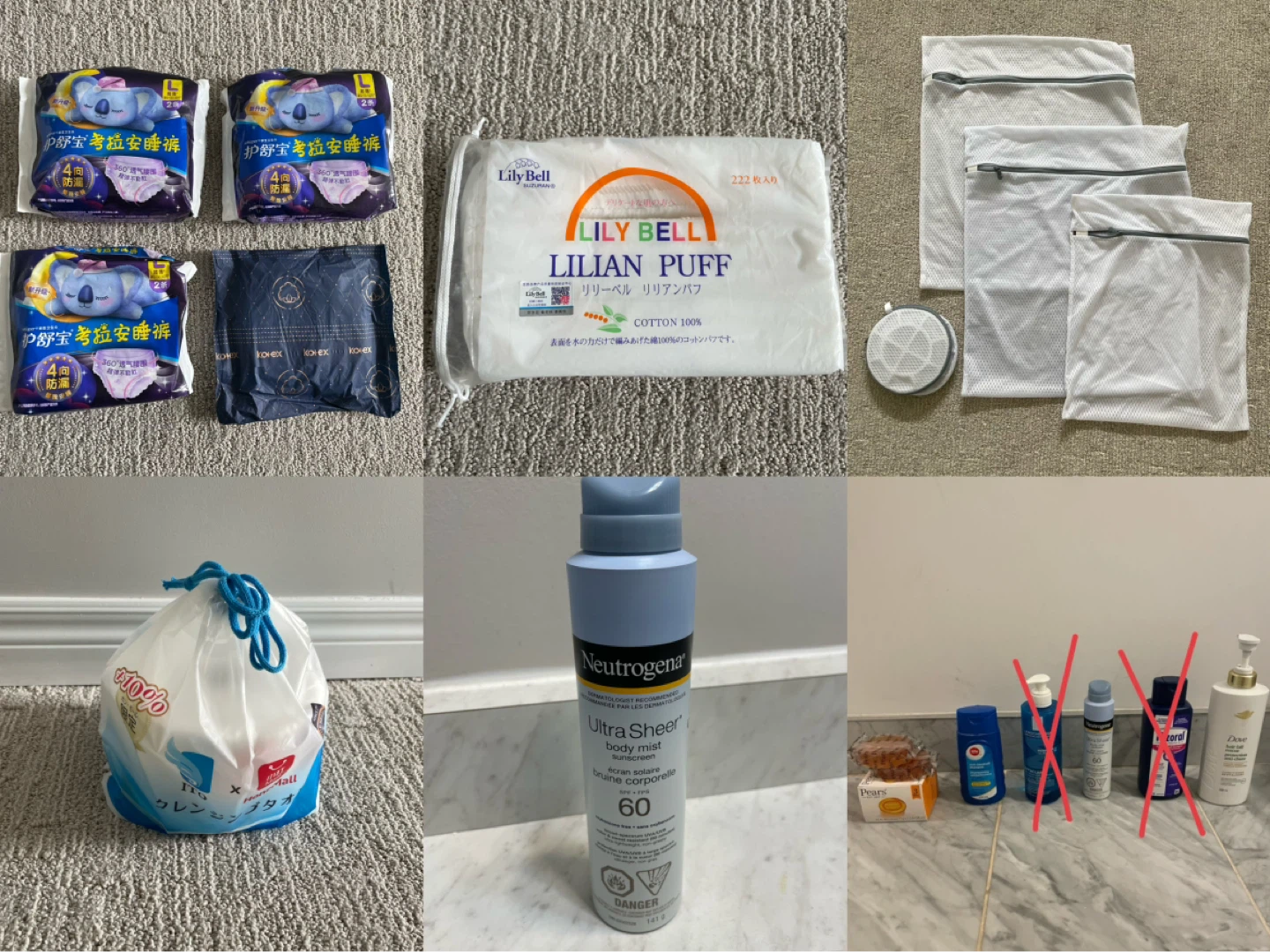 Assorted items $3 each