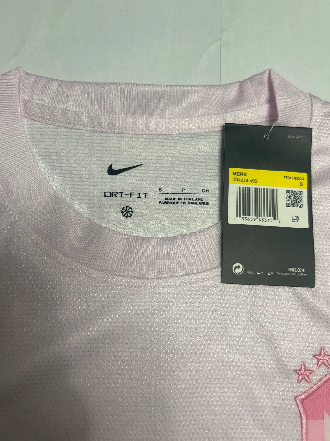 Nike Dri-FIT Men's Football Jersey T-Shirt Pink Size S - photo 2
