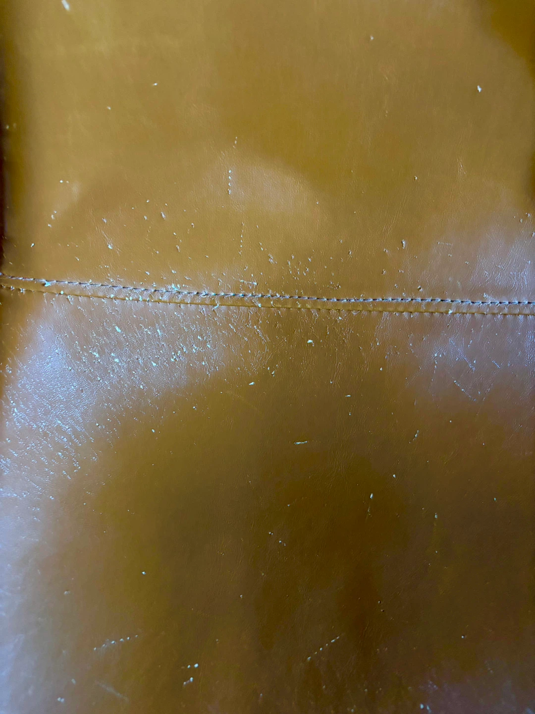 Set of 2 Tan Genuine Leather Dining Chairs - photo 3
