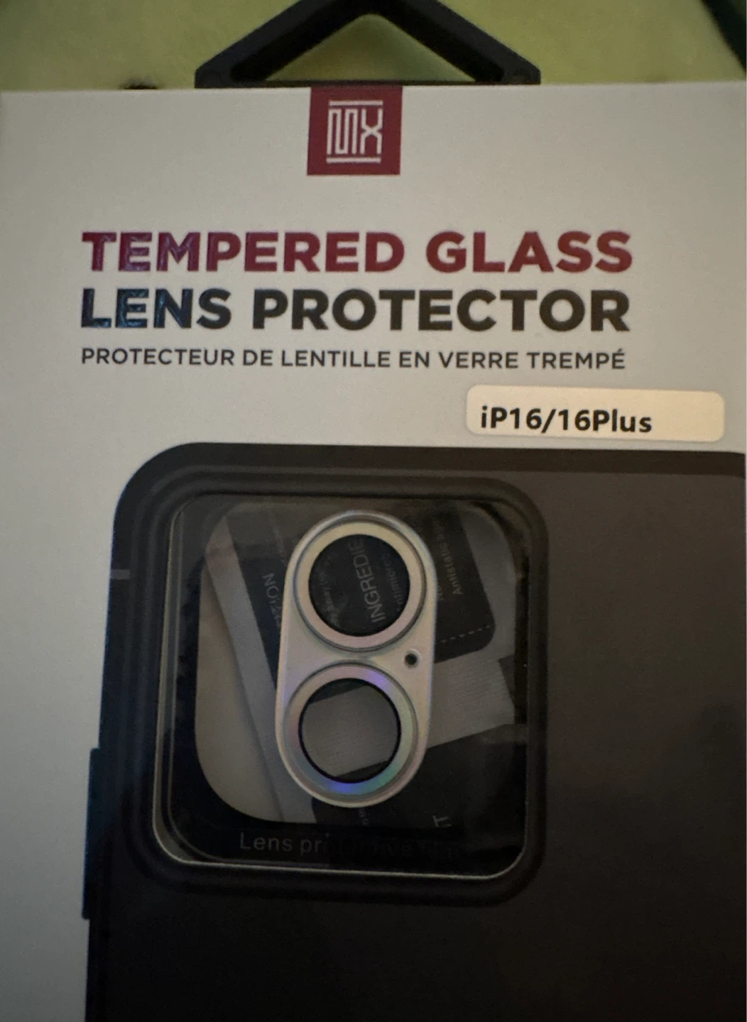 Tempered Glass Lens Protector for iP16/16Plus