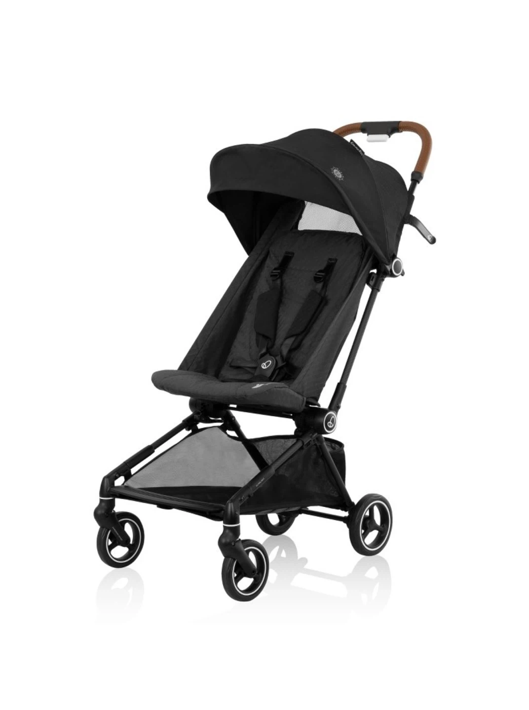 Black Compact Stroller with Cup Holder
