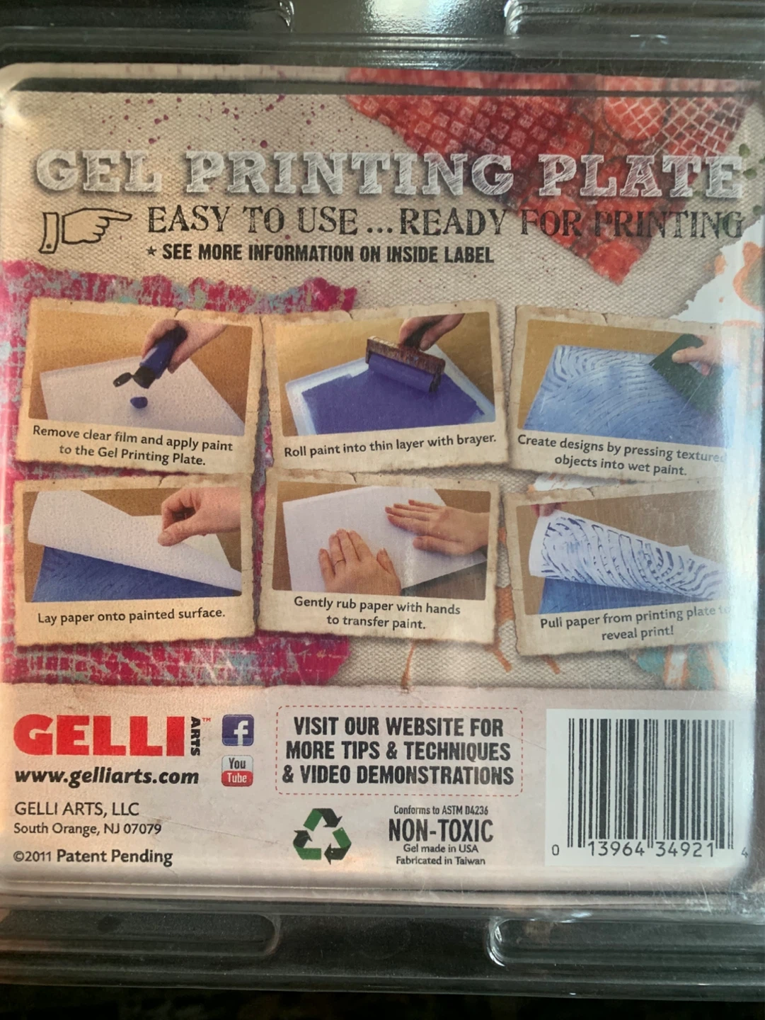 Gelli Arts Gel Printing Plate 5" x 7" - photo 2