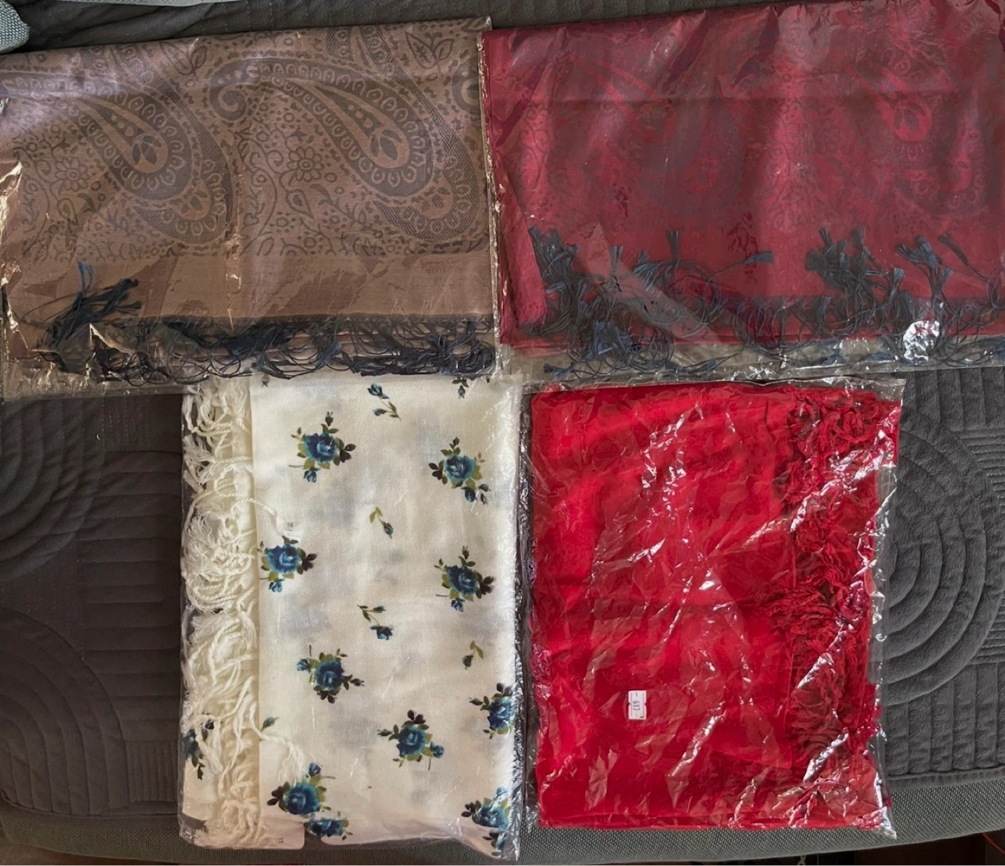 Paisley Print Scarves (Set of 4)