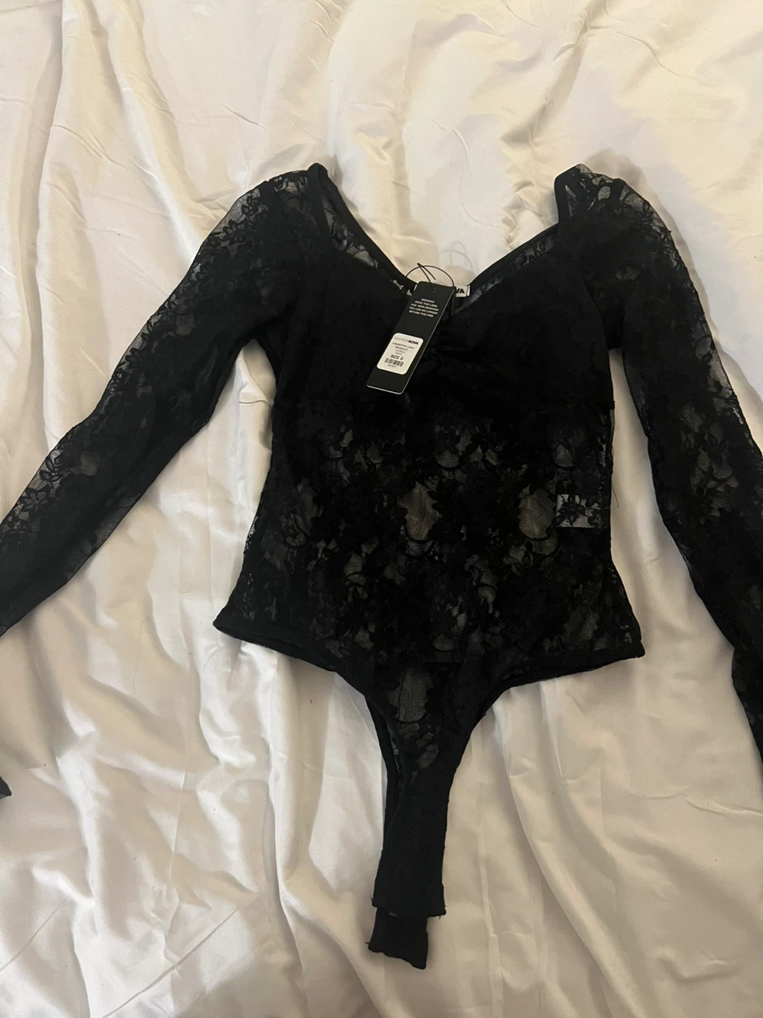 Fashion Nova Josephine Lace Bodysuit - Black - photo 2