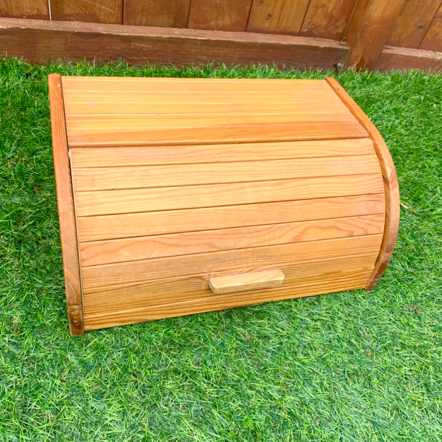 Bread Box Kitchen Storage Countertop Storage Wooden Bread Bin - photo 2