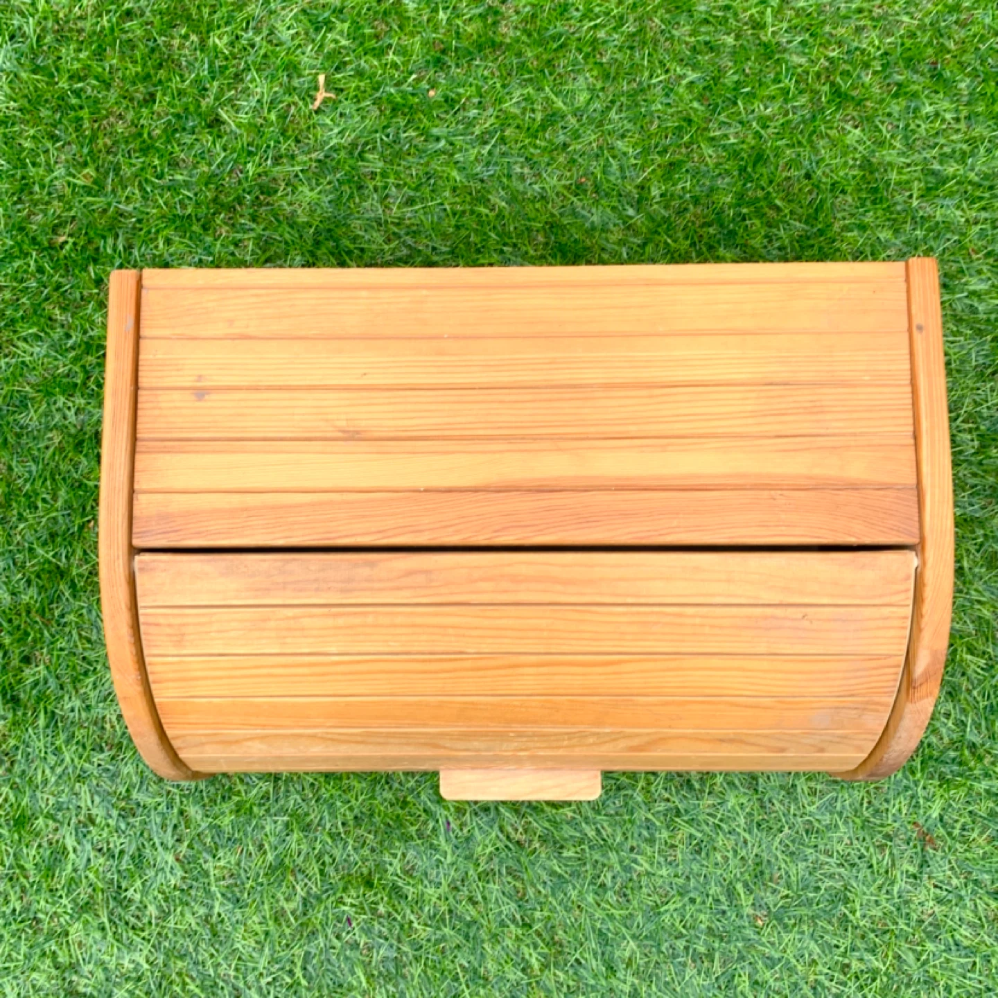 Bread Box Kitchen Storage Countertop Storage Wooden Bread Bin - photo 4