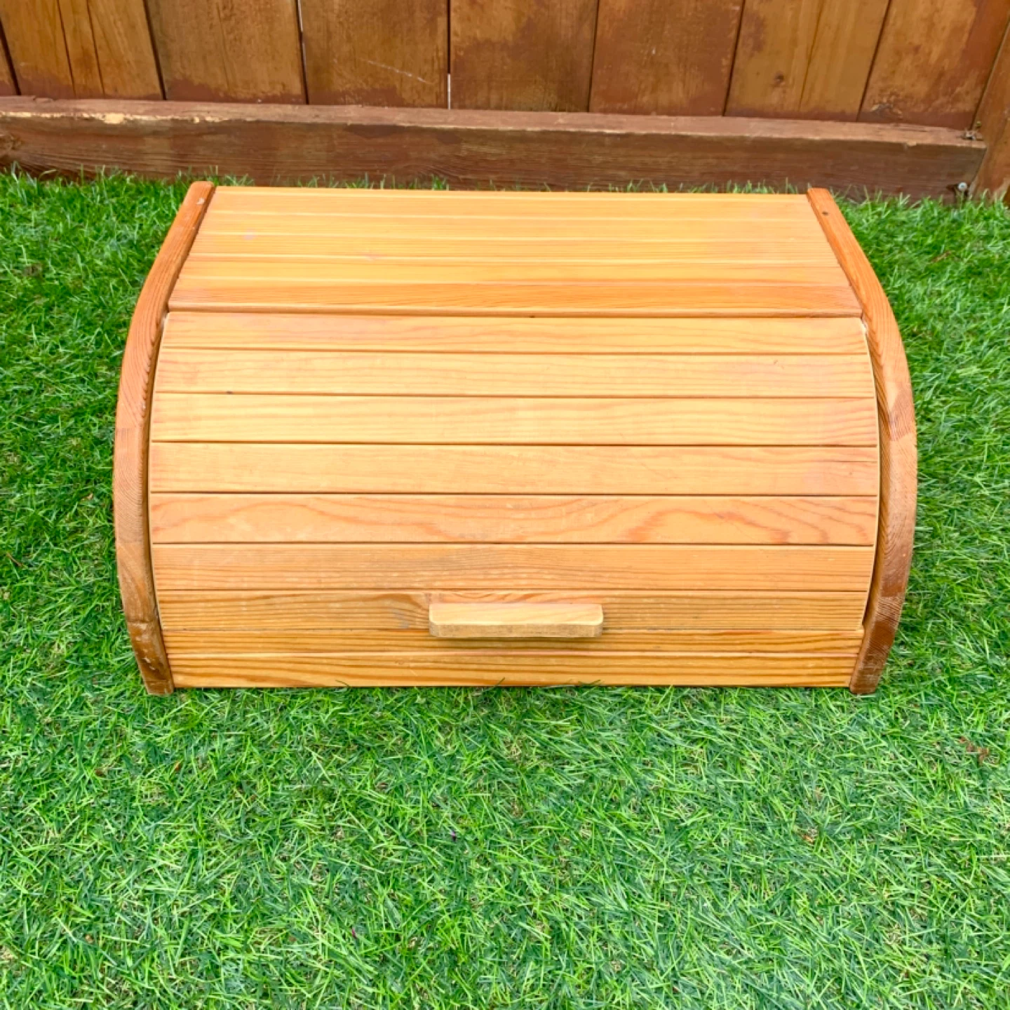 Bread Box Kitchen Storage Countertop Storage Wooden Bread Bin - photo 3