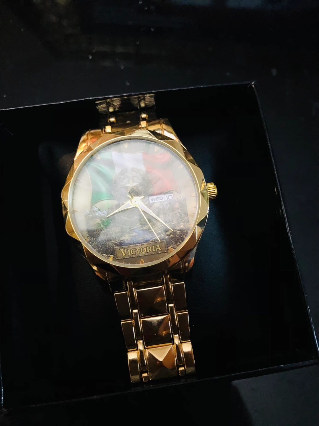 Victoria Gold Tone Watch Italian flag - photo 2