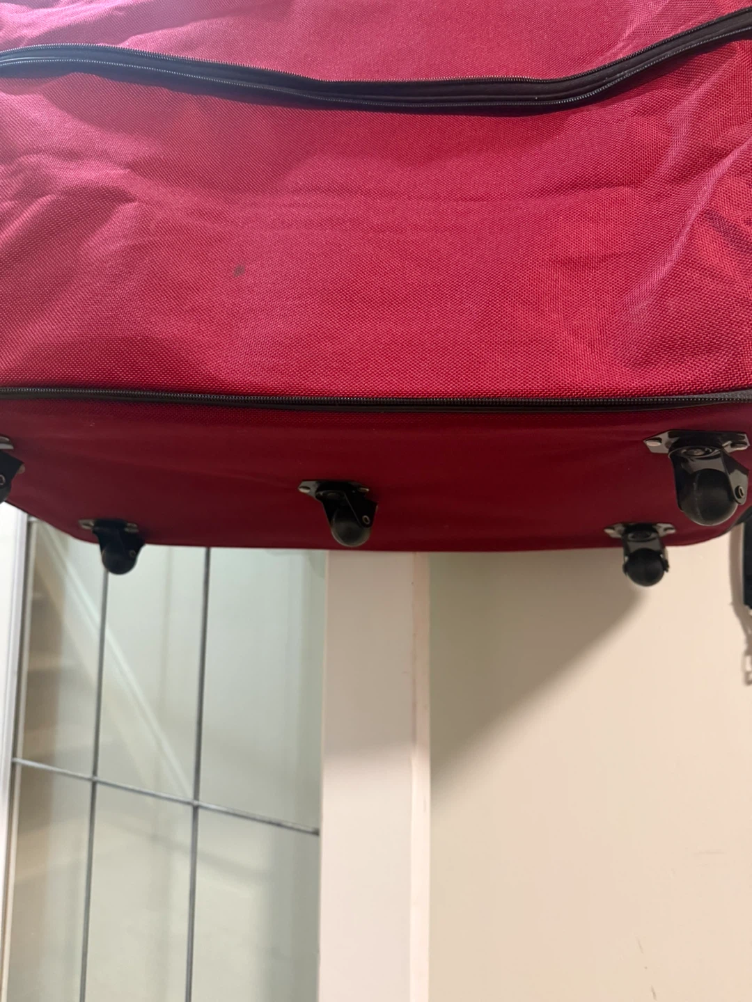 Large Red Rolling Luggage Bag - photo 2