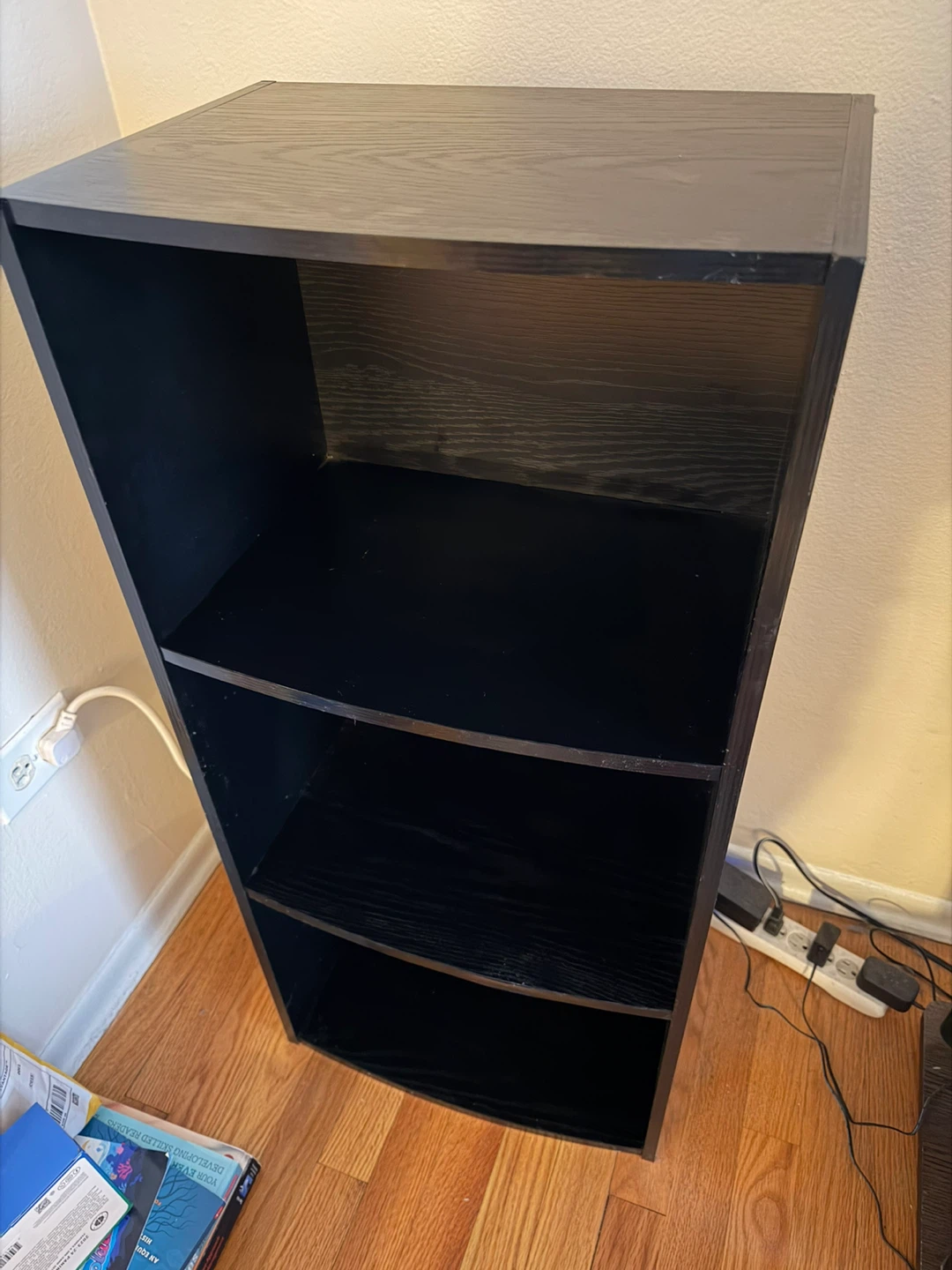 Black 3-Shelf Bookcase - photo 3