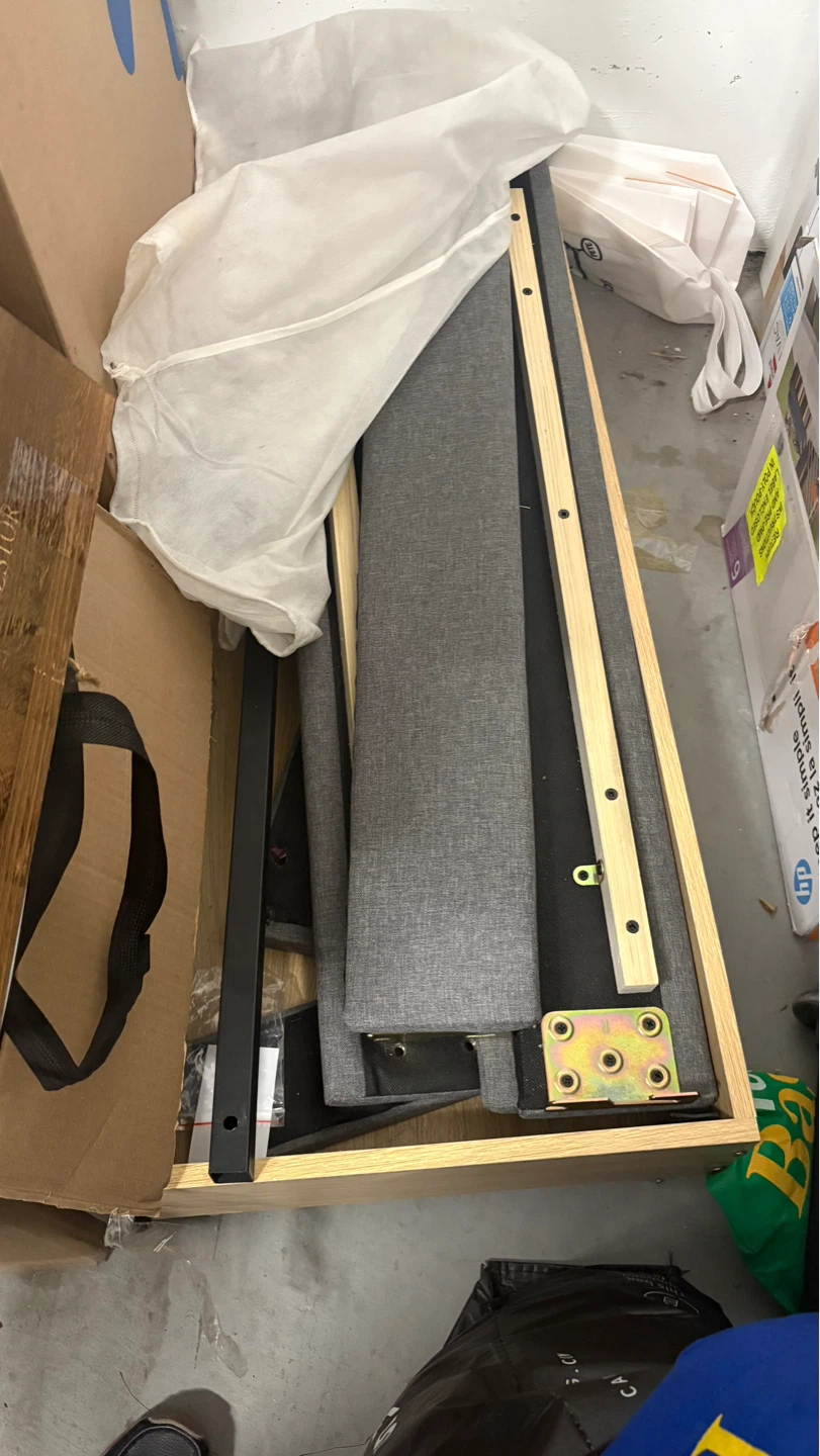 Queen size bed frame and Euro Plush Mattress - photo 3