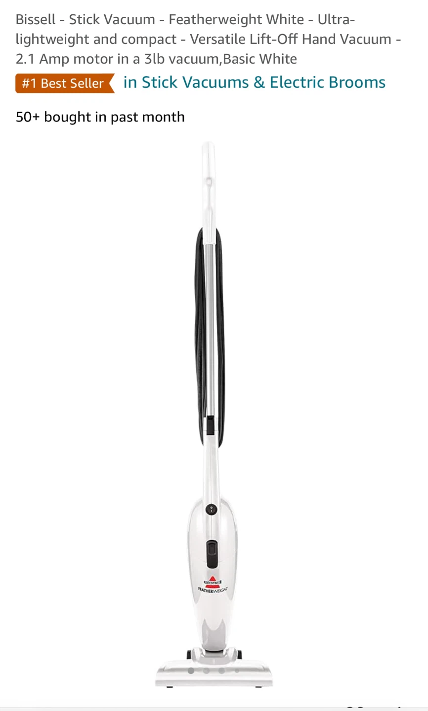 Bissell Featherweight Stick Vacuum - White