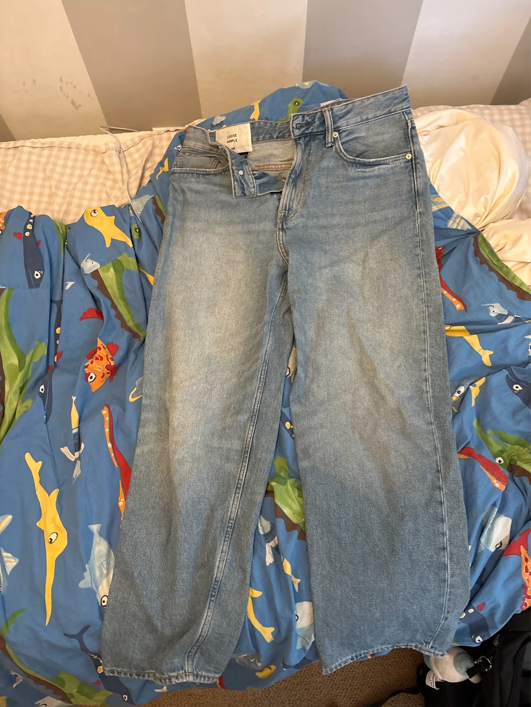 Wide Leg Jeans - Light Wash