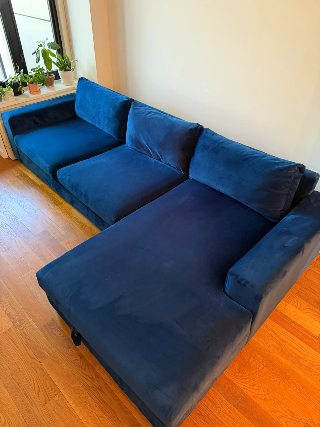 Joybird Holt Sectional (122”) with Storage in Navy Blue - photo 3