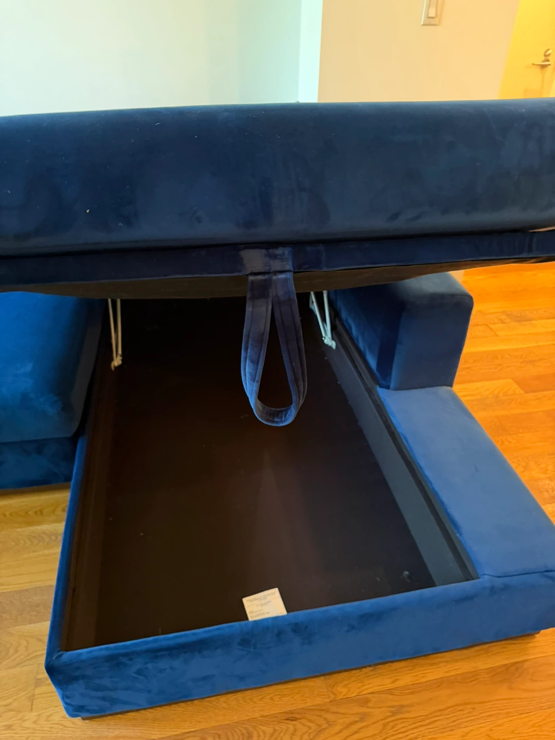Joybird Holt Sectional (122”) with Storage in Navy Blue - photo 5