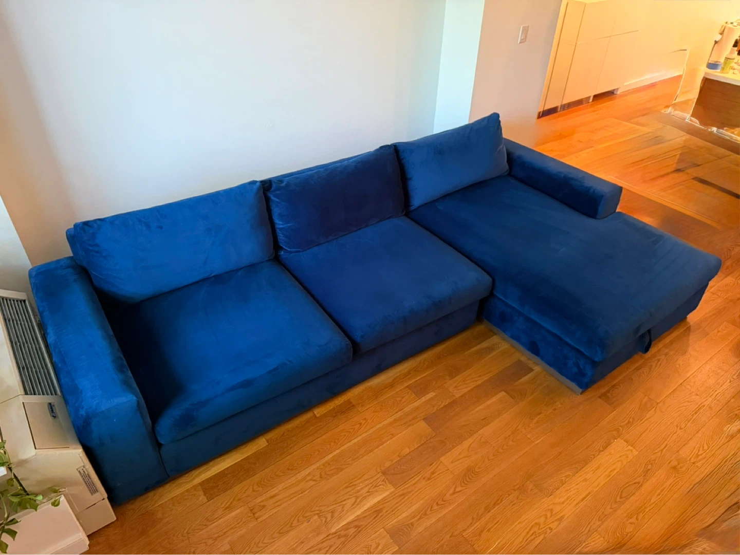 Joybird Holt Sectional (122”) with Storage in Navy Blue - photo 2