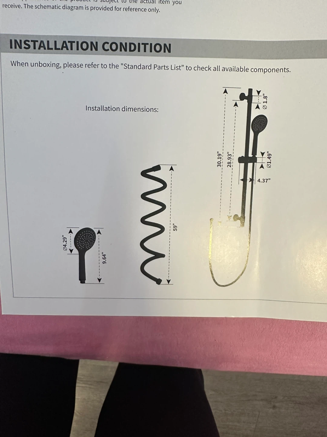 AULEEND Black Shower Head Kit - photo 2