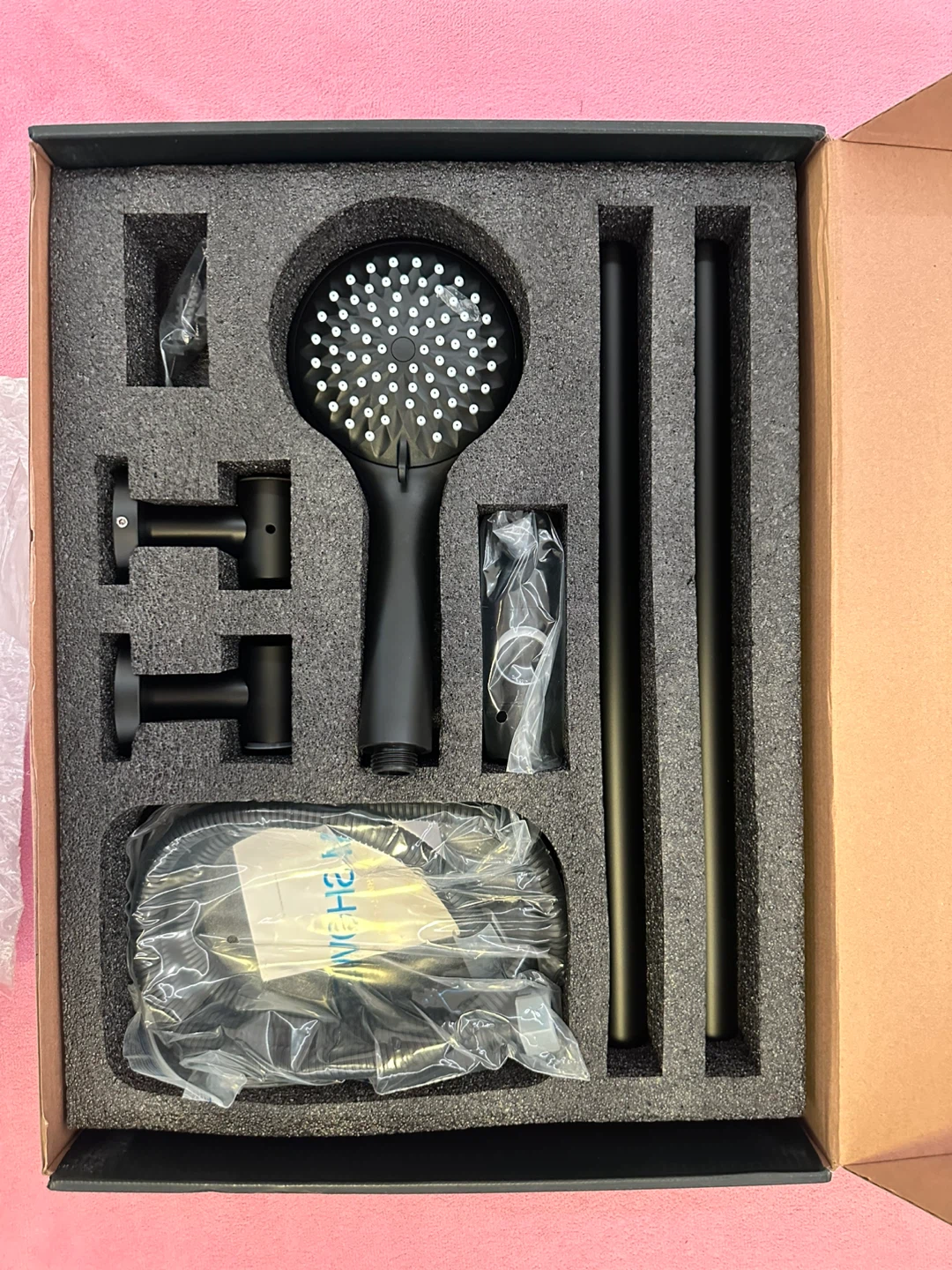 AULEEND Black Shower Head Kit