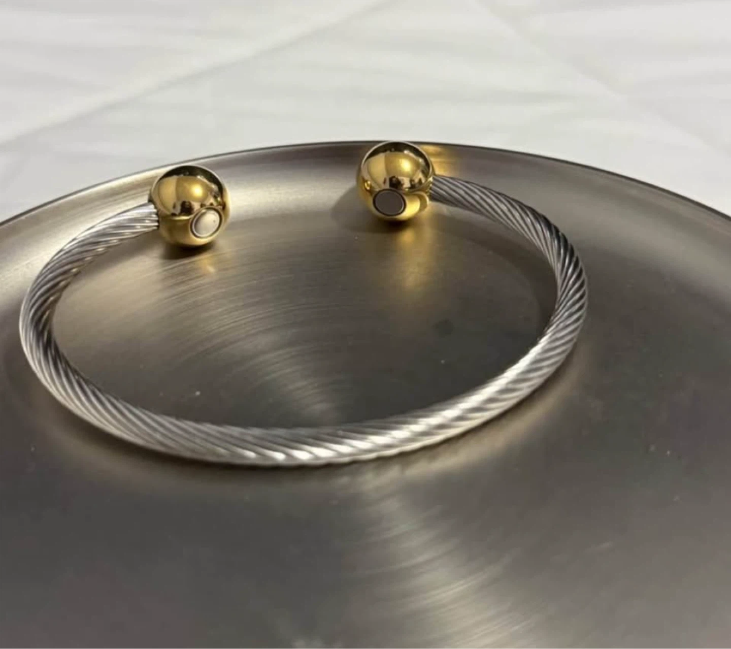 Two-Tone Magnetic Bracelet – Silver & Gold - photo 2