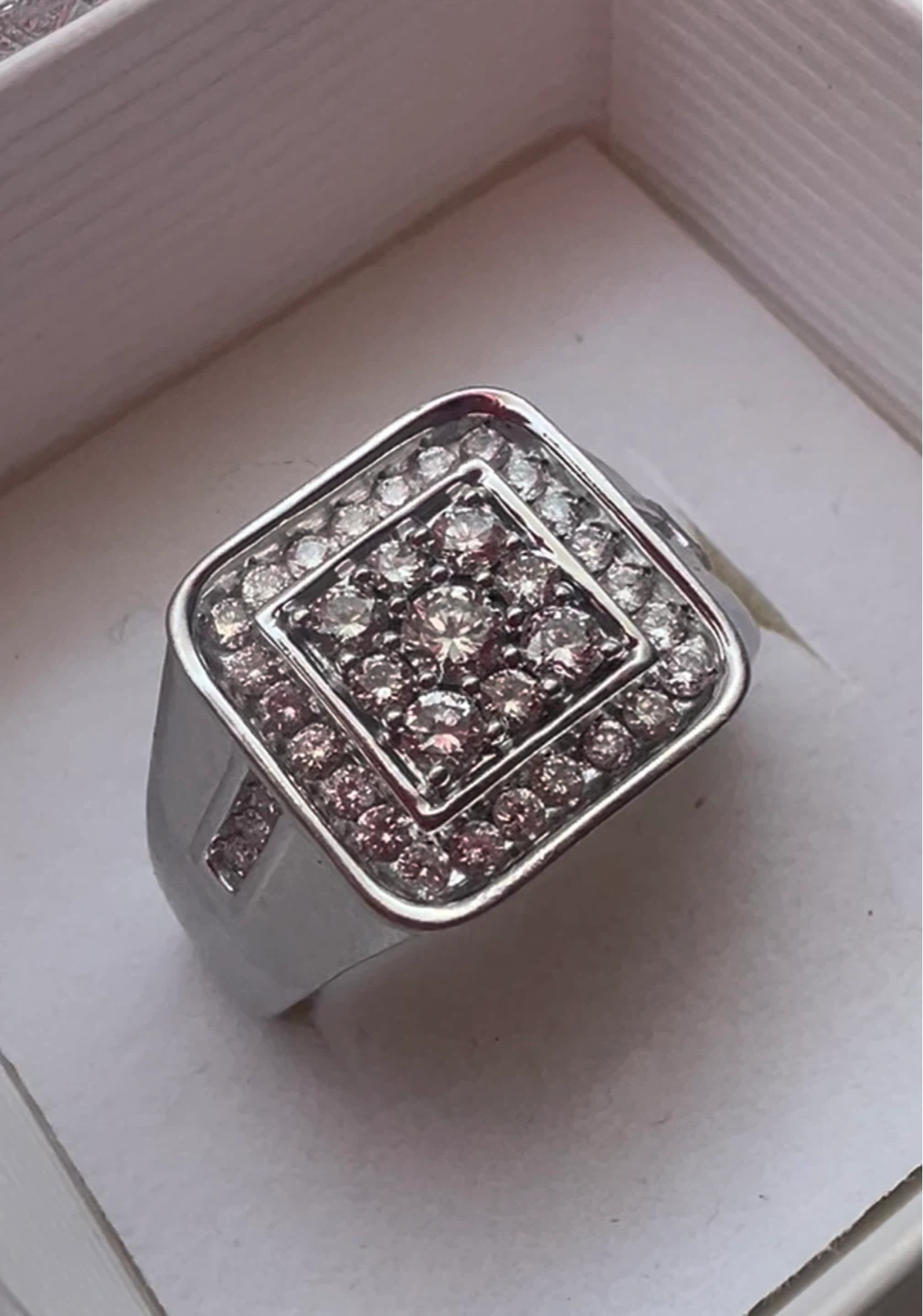 Men's 10K Gold Diamond Signet Ring