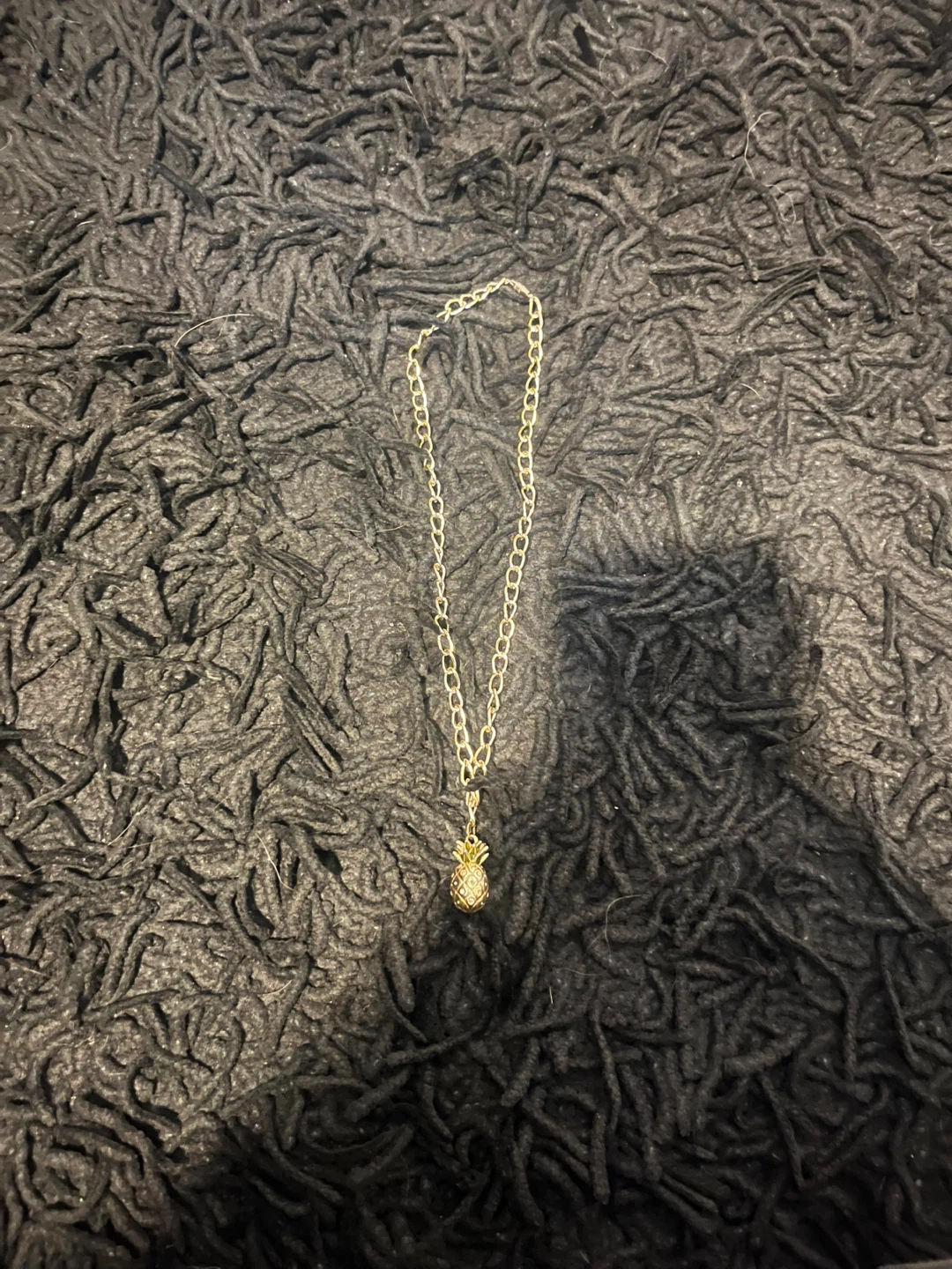 Gold tone Pineapple Charm Necklace - photo 3