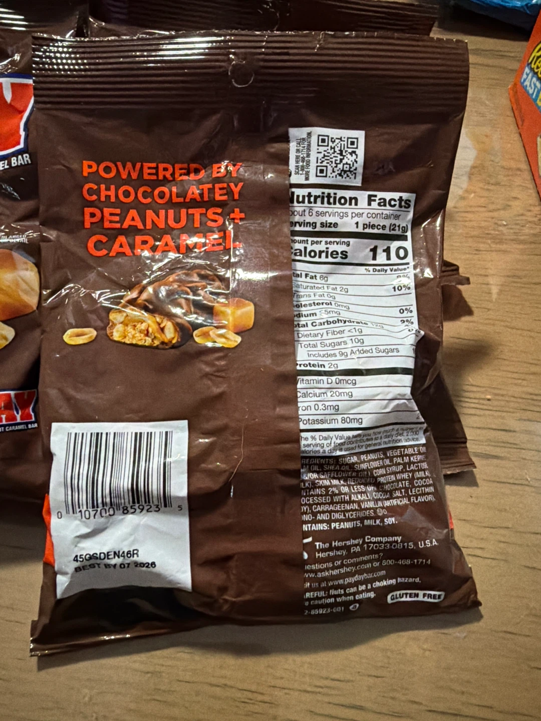 PayDay Chocolatey Covered Peanut Caramel Snack Size Bars (129g) - photo 2