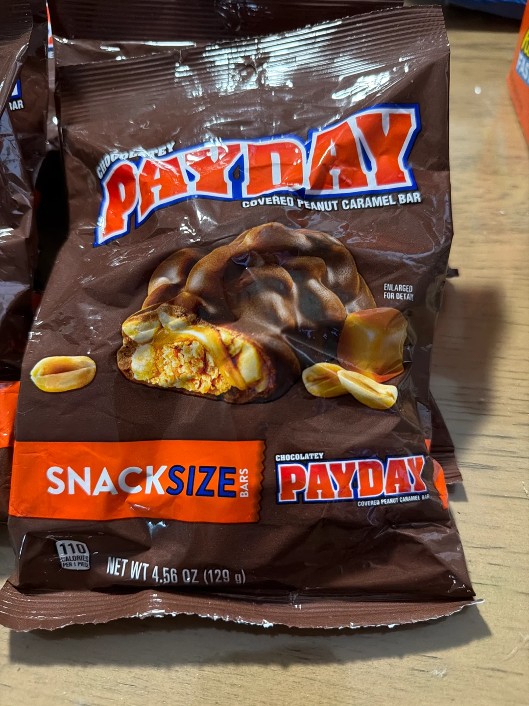 PayDay Chocolatey Covered Peanut Caramel Snack Size Bars (129g)