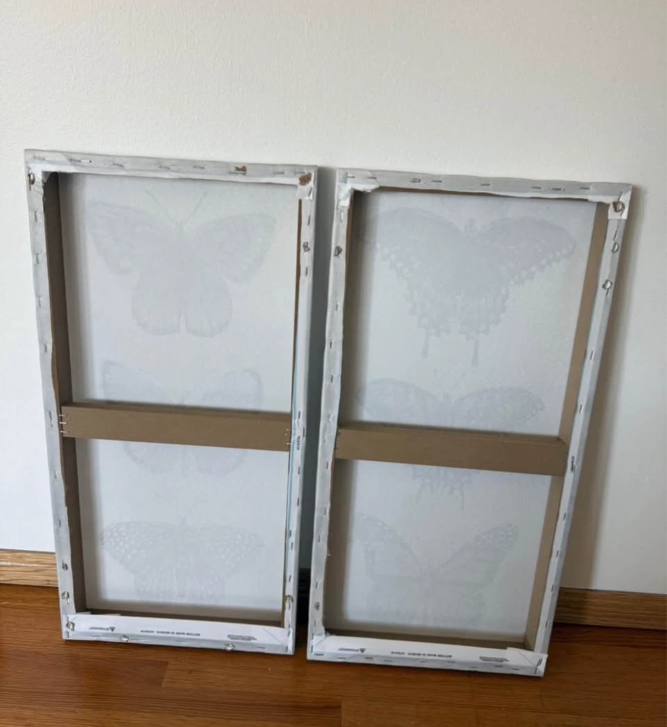 Butterfly Canvas Wall Art Set of 2 - Neutral Home Decor - photo 4