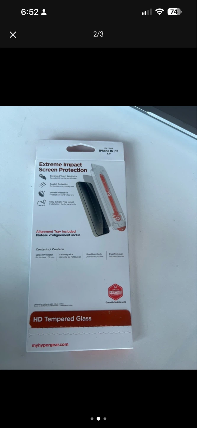 iPhone 15 / 16 Screen Protectors – Brand New | Bundle Discount - photo 3