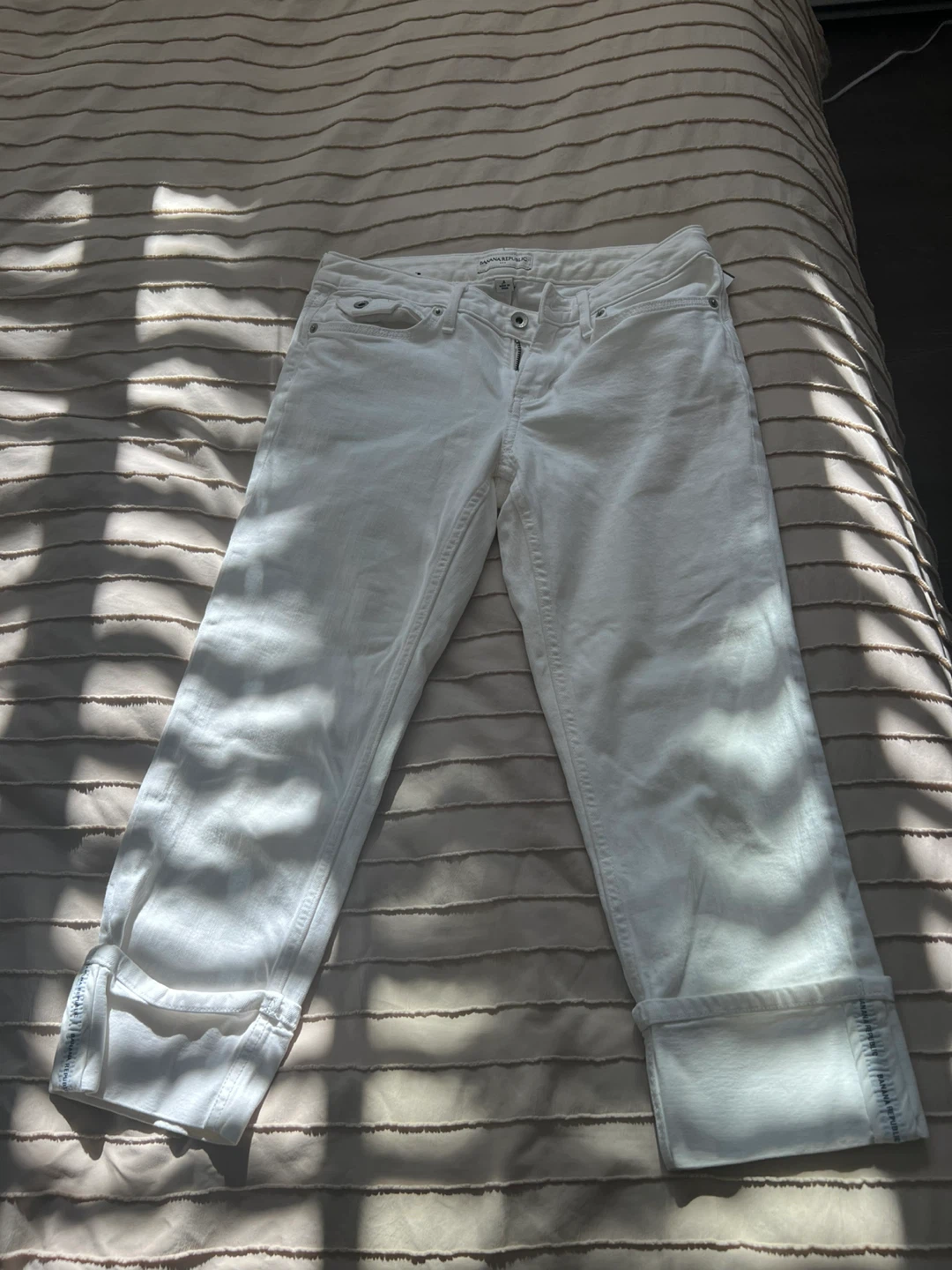 Banana Republic White Cropped Jeans