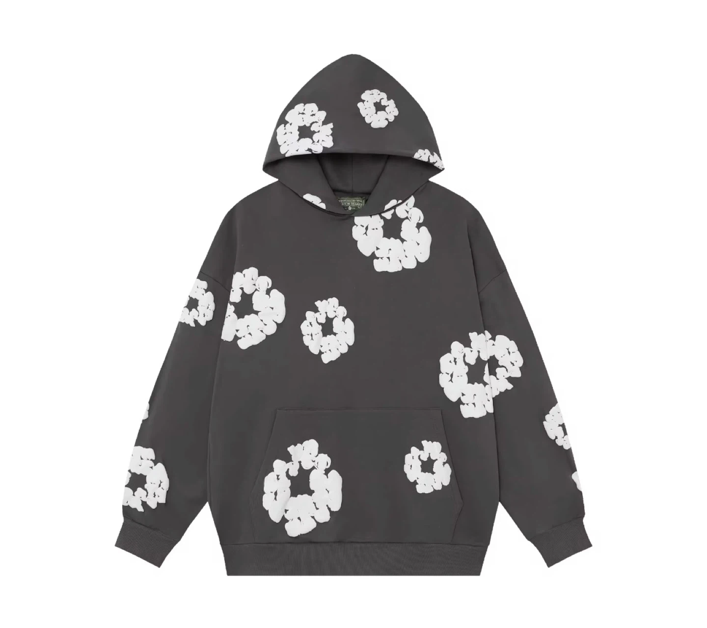 Hooded Sweatshirt with Floral Appliqué - photo 4