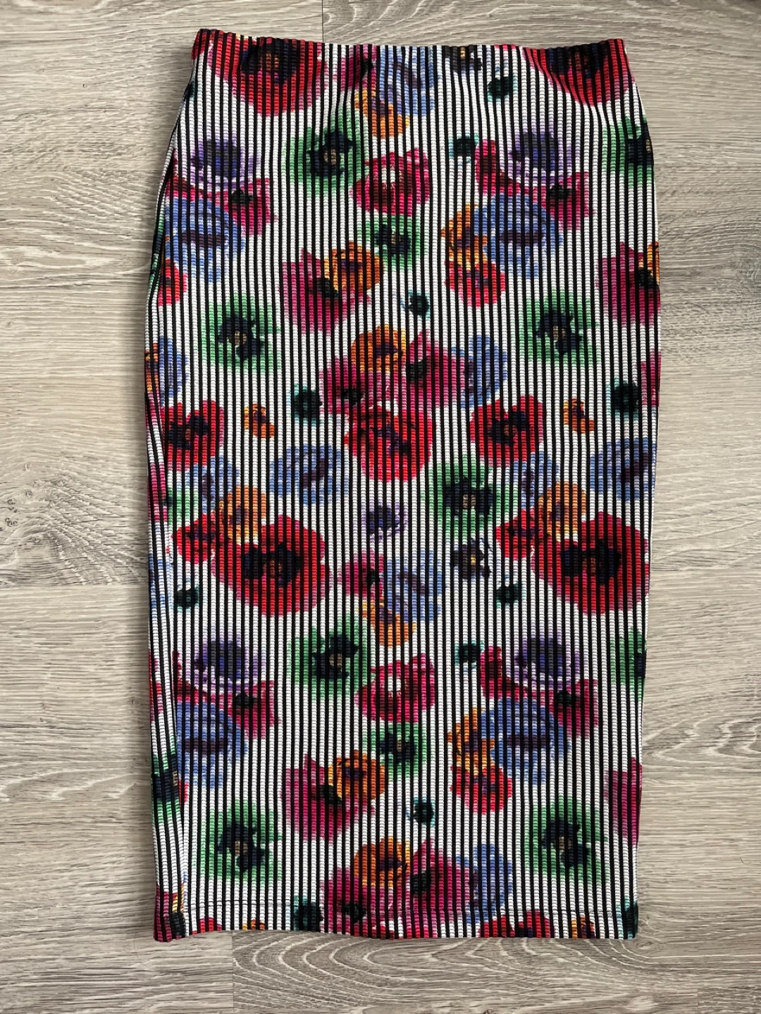 Zara Floral Striped Pencil Skirt - photo 2