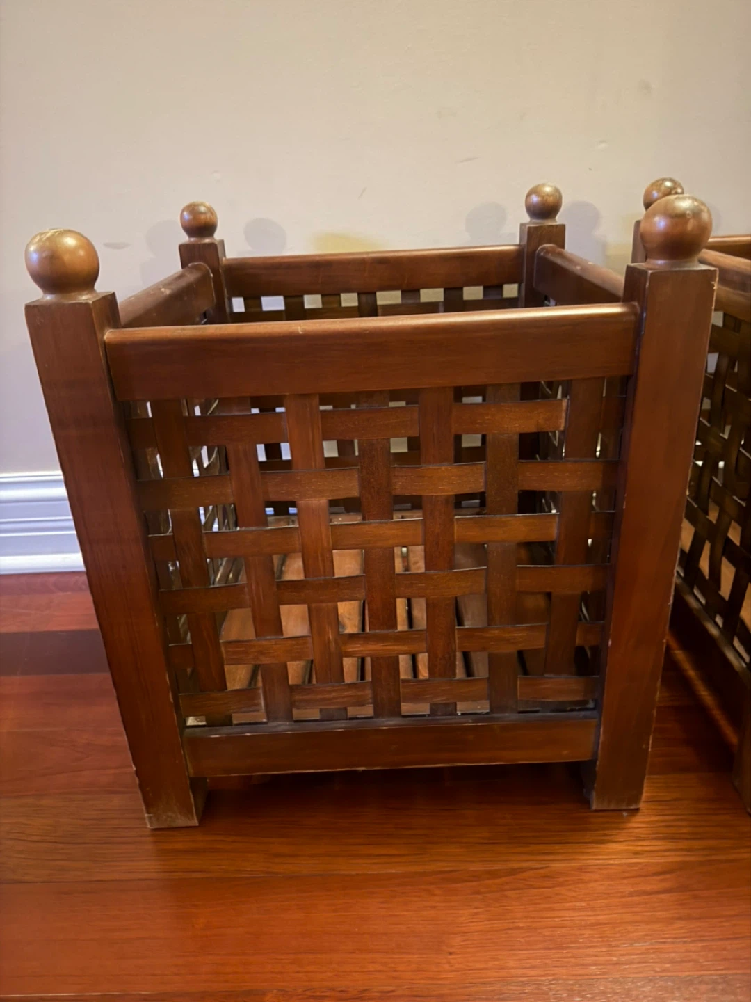 Set of 2 Wooden Woven Baskets - photo 4