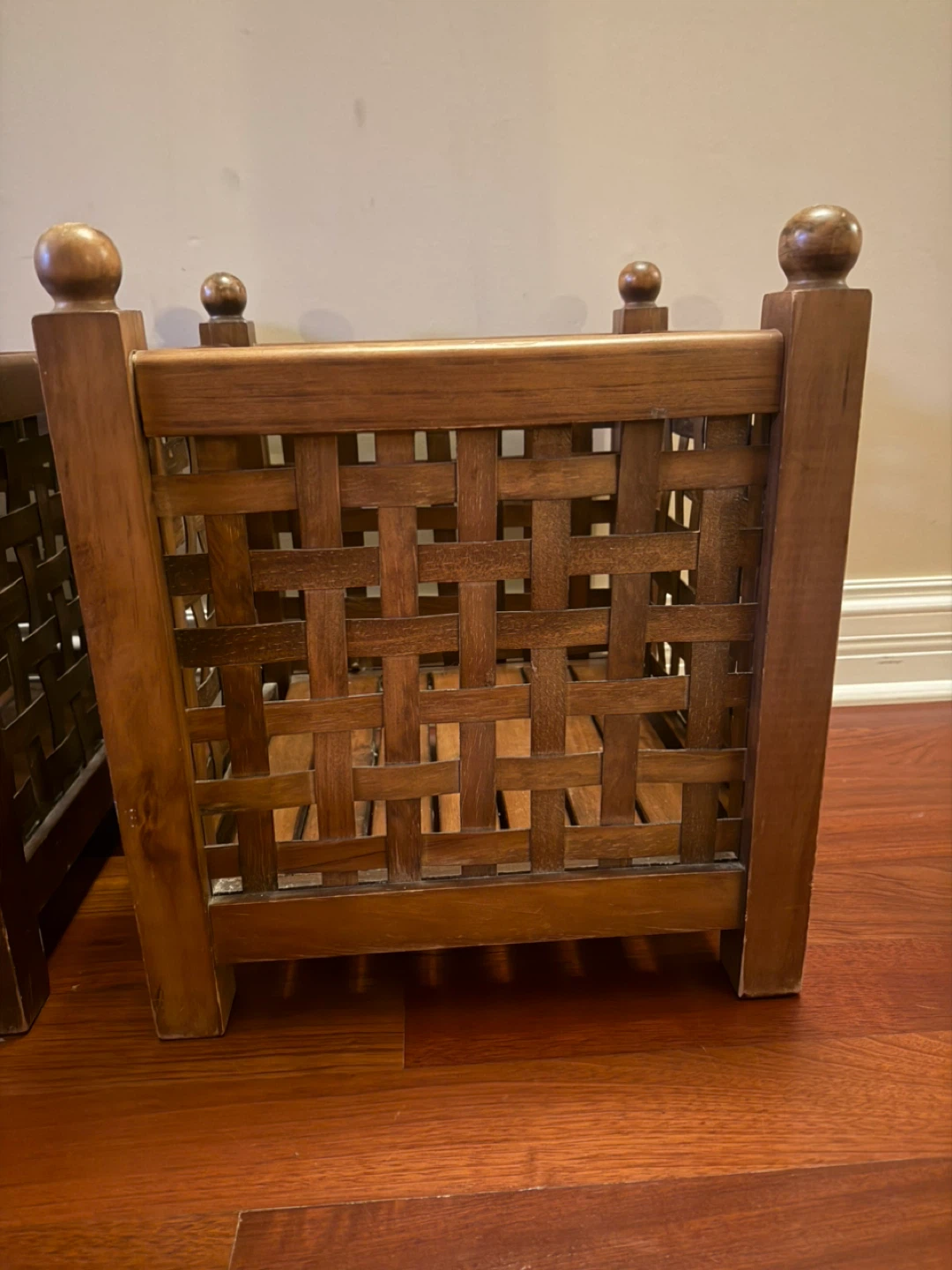 Set of 2 Wooden Woven Baskets - photo 3