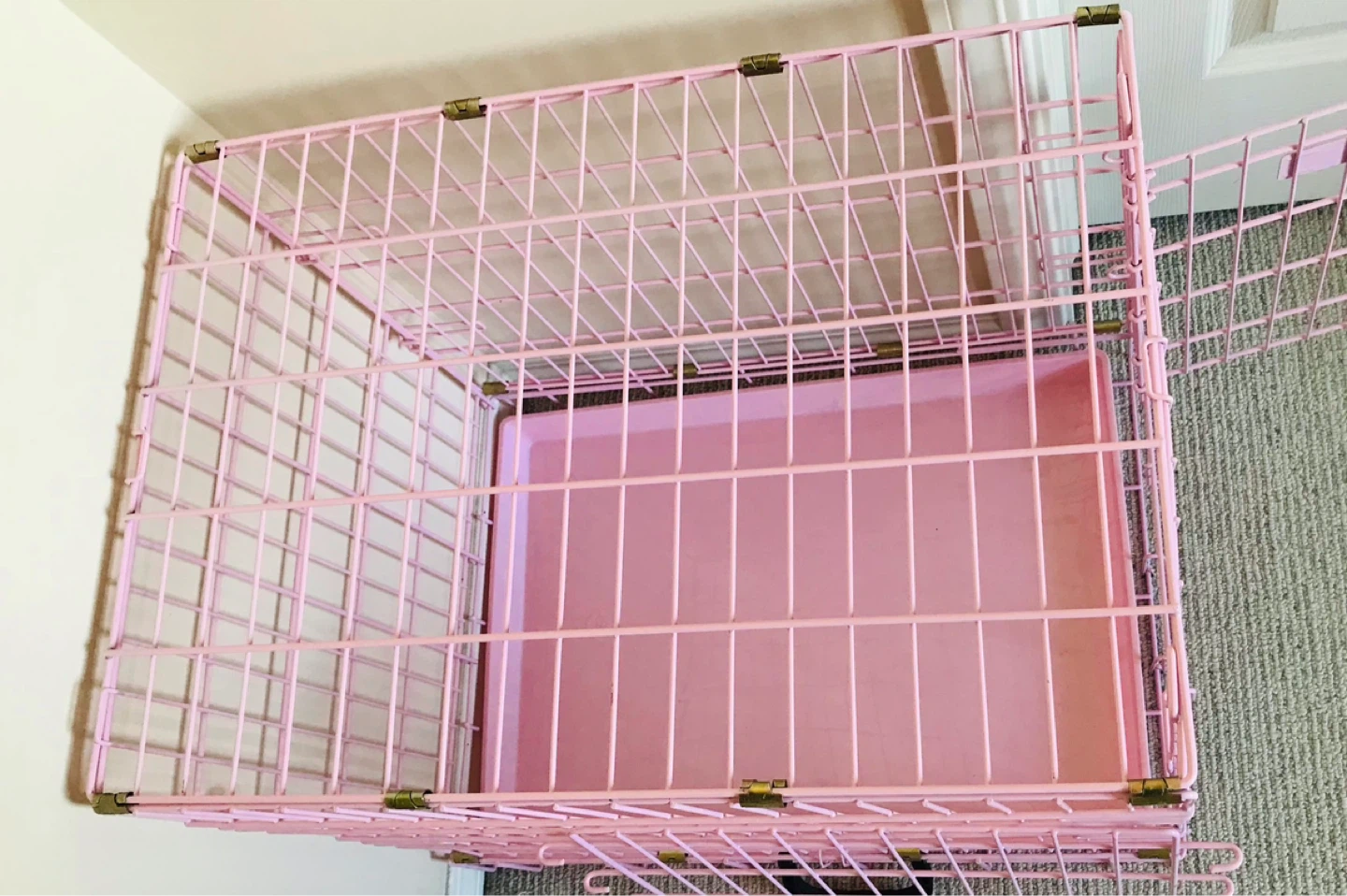 Pink Pet Crate with Tray - photo 2