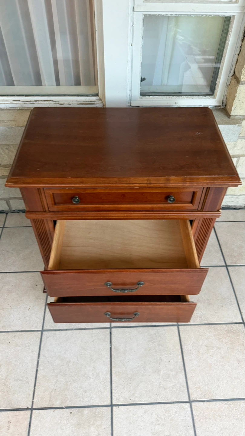 Wooden Nightstand with 3 Drawers - photo 3