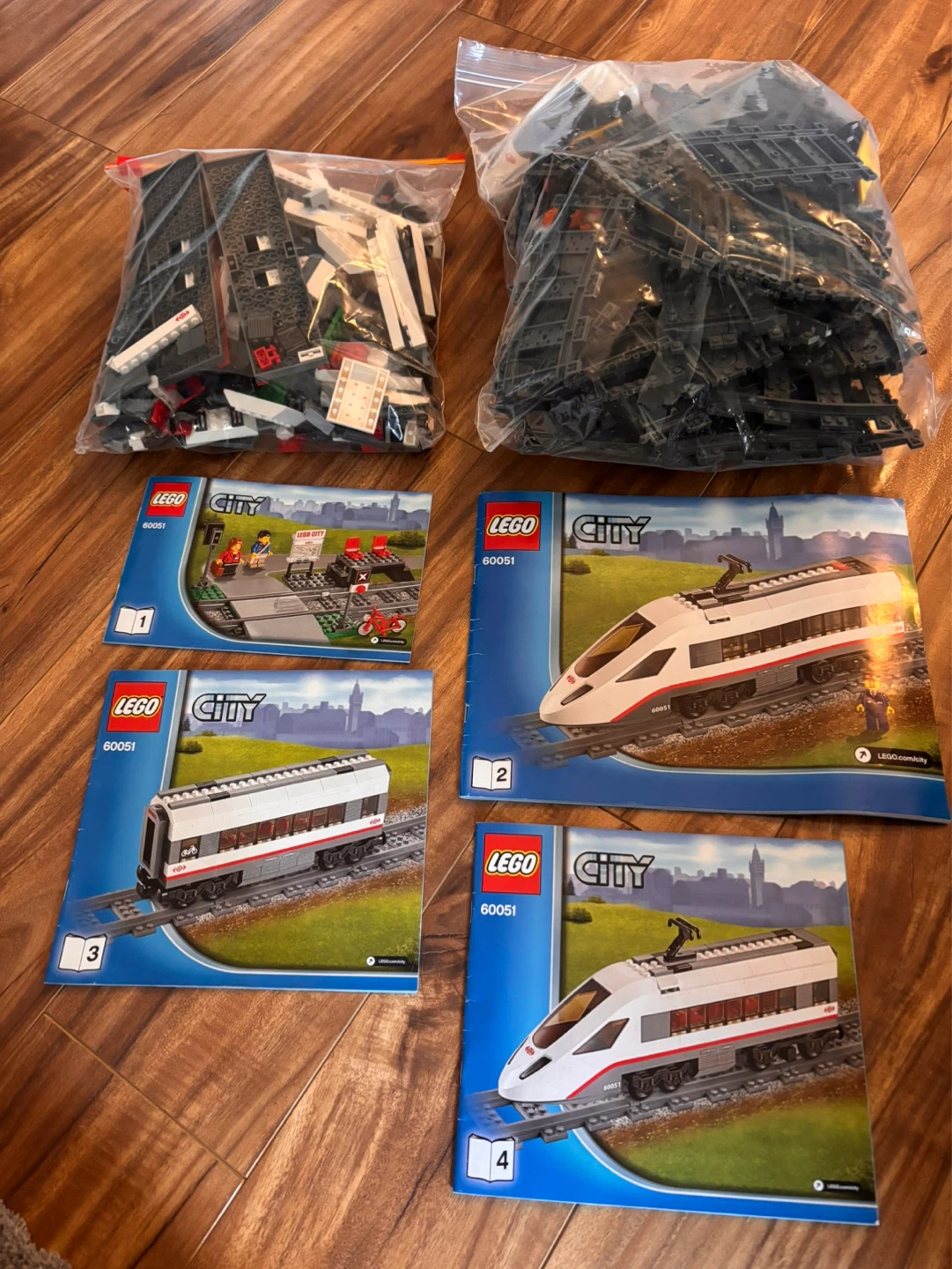 LEGO City High-Speed Passenger Train Set 60051 with extra track