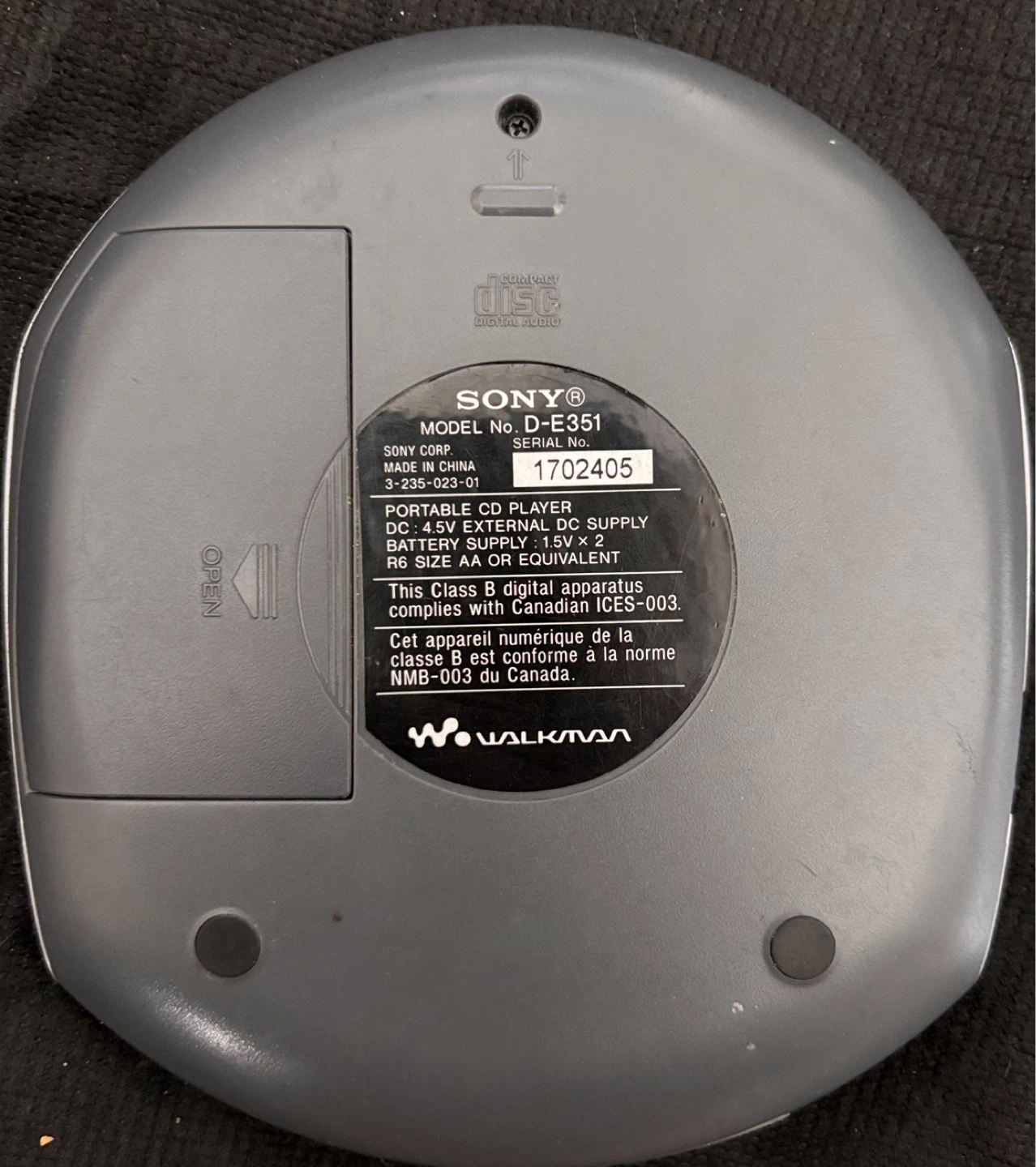 Sony Walkman CD Player D-E351 - photo 2
