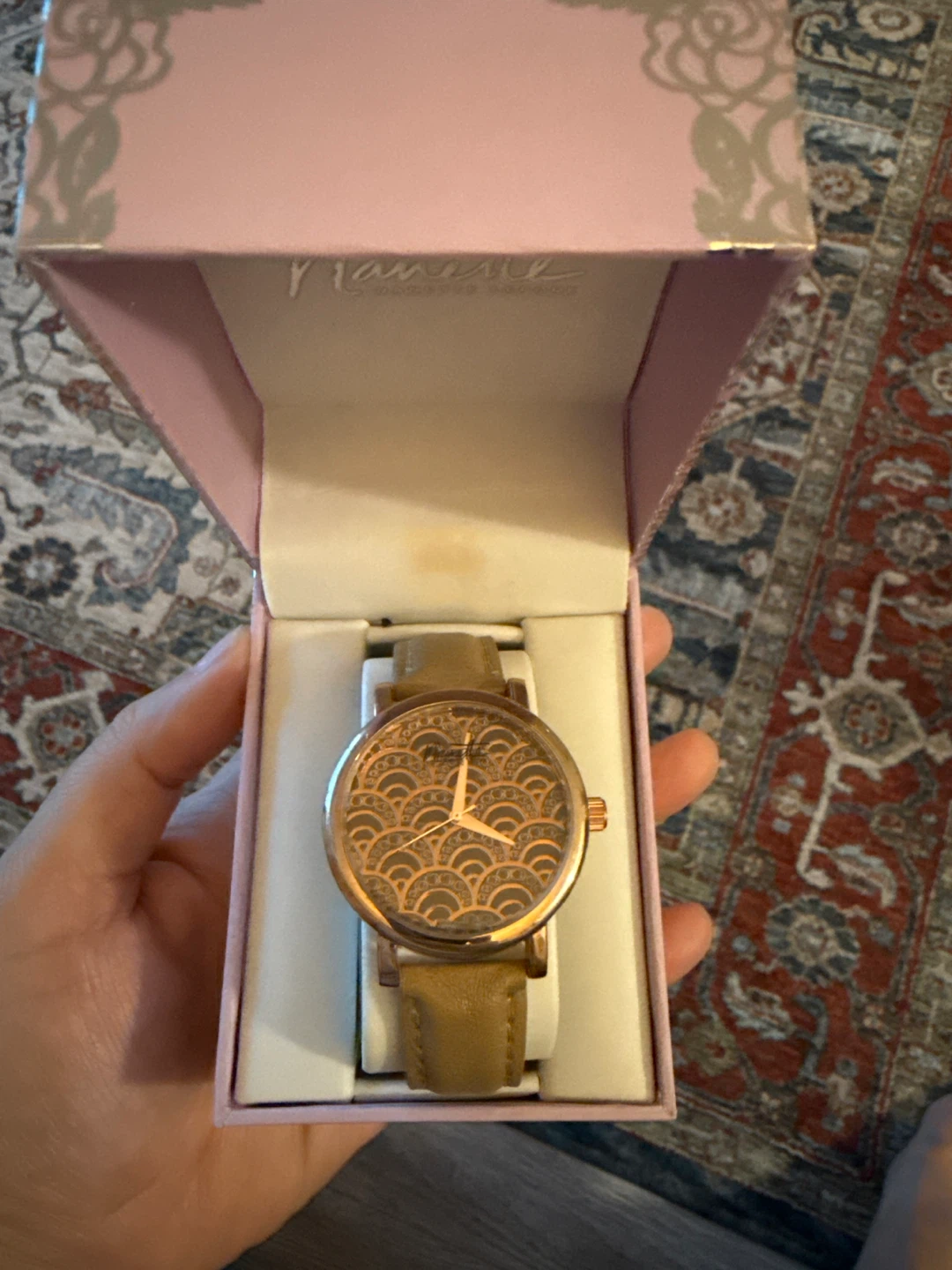 Nanette Lepore Watch Rose Gold Tone Tan Strap - photo 2
