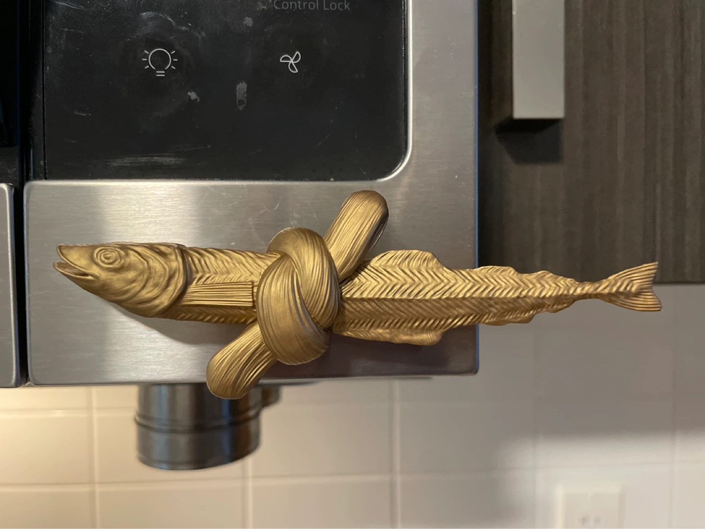 Good Luck Korea Brass Fish Magnet - photo 2