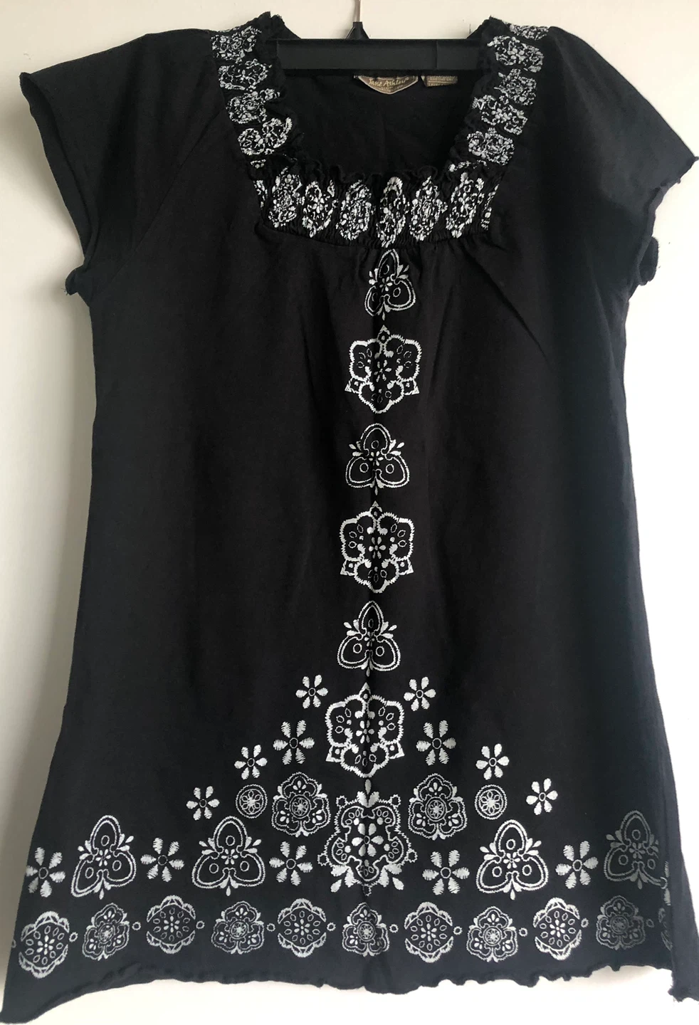 Black Embroidered Top