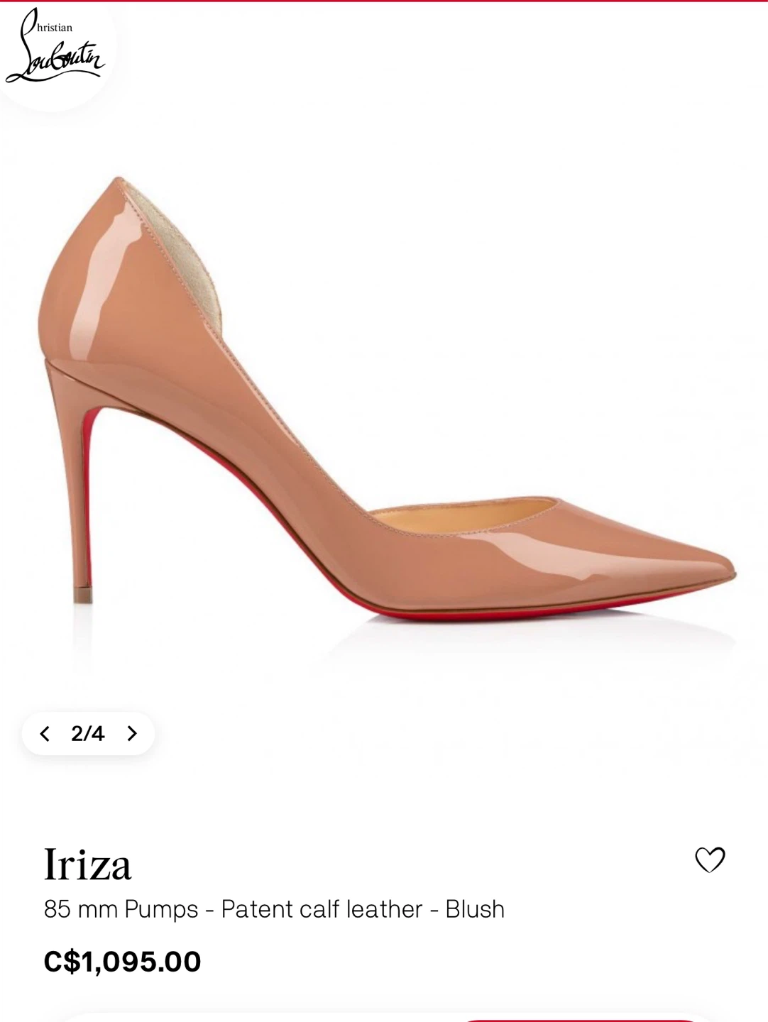 Christian Louboutin Iriza Pumps - Patent Calf Leather - Blush - photo 5